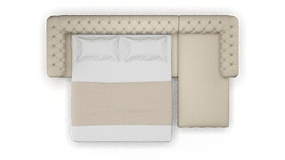 Bordeaux Urban_d Silver Panel Sleeper Espresso legs 3