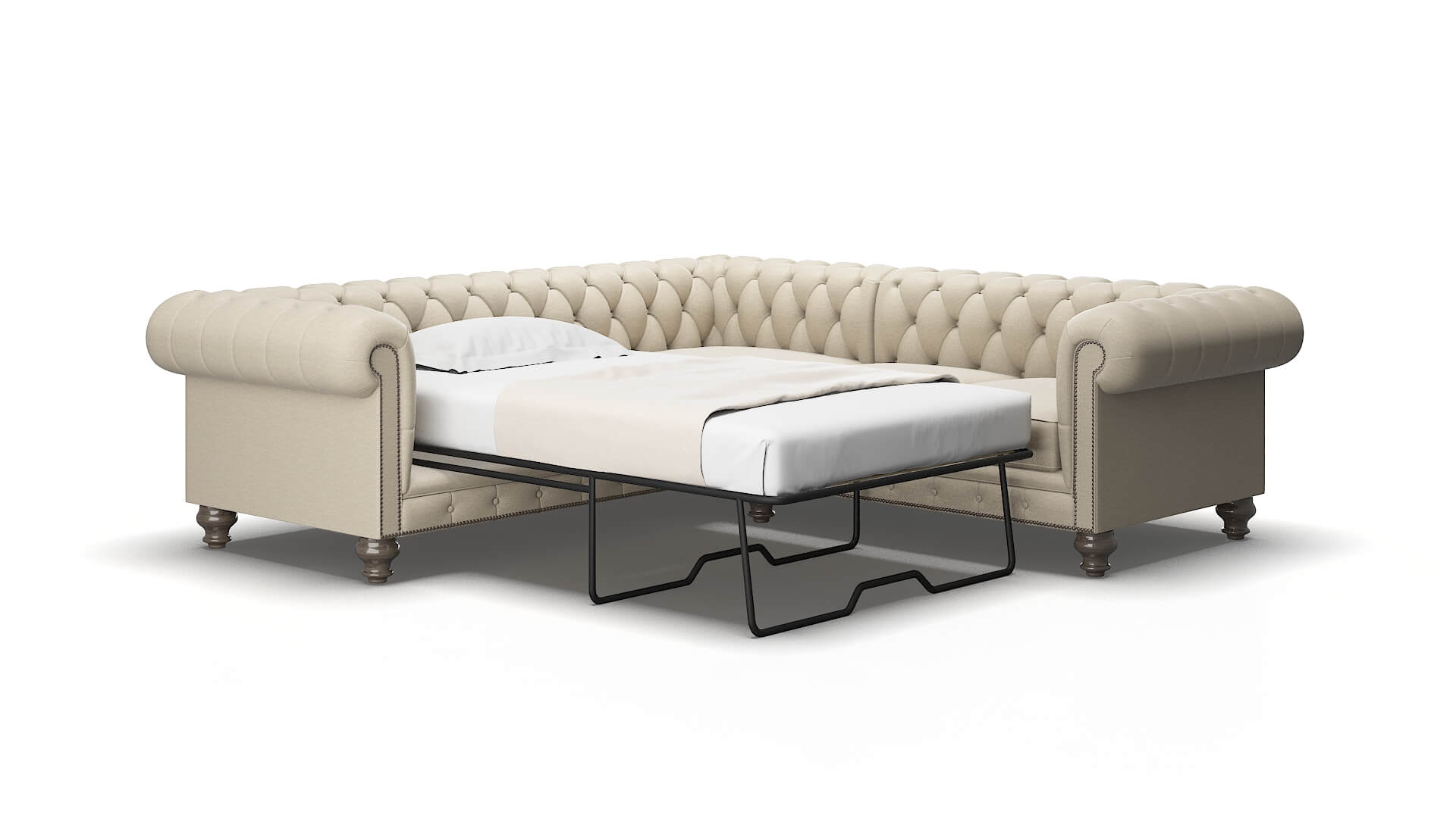 Bordeaux Urban_d silver Sectional sleeper Espresso Legs  2