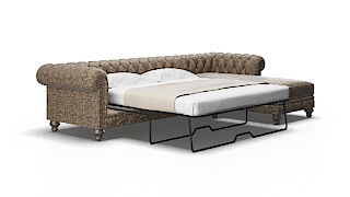 Bordeaux Zambia Coffee Panel Sleeper Espresso legs 2