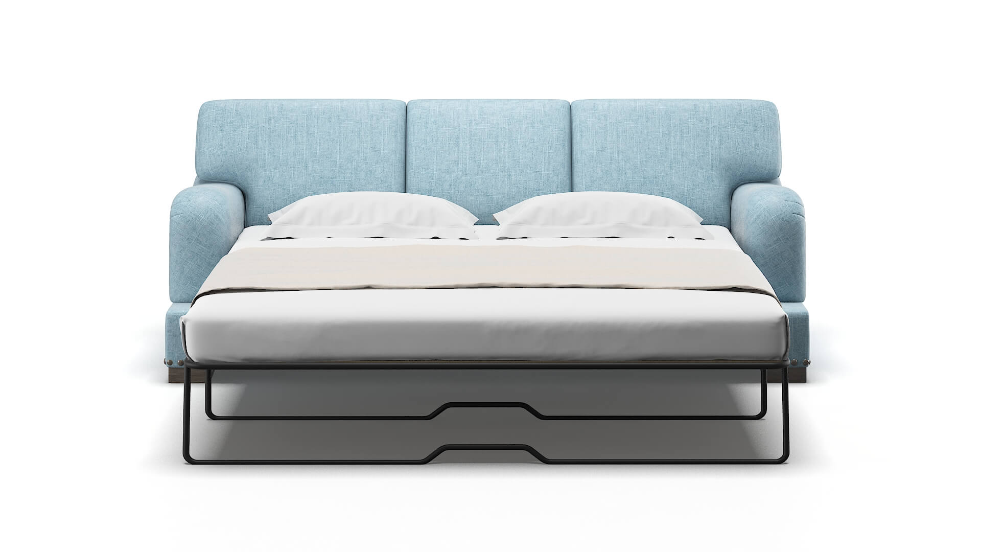 Brighton Atlas Turquoise Sofa Sleeper Espresso legs 1