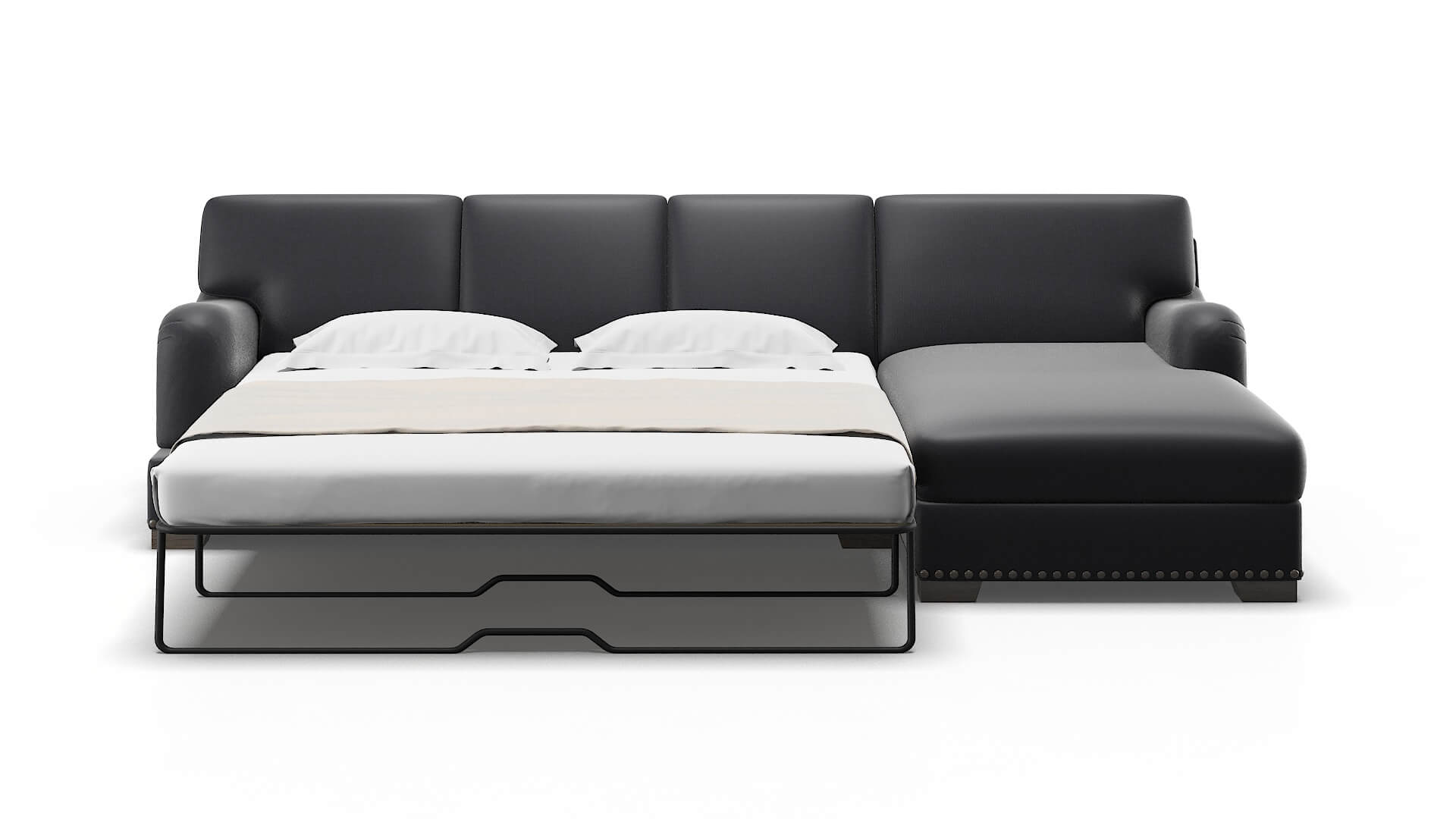 Brighton Atlas_plz Navy Panel Sleeper Espresso legs 1