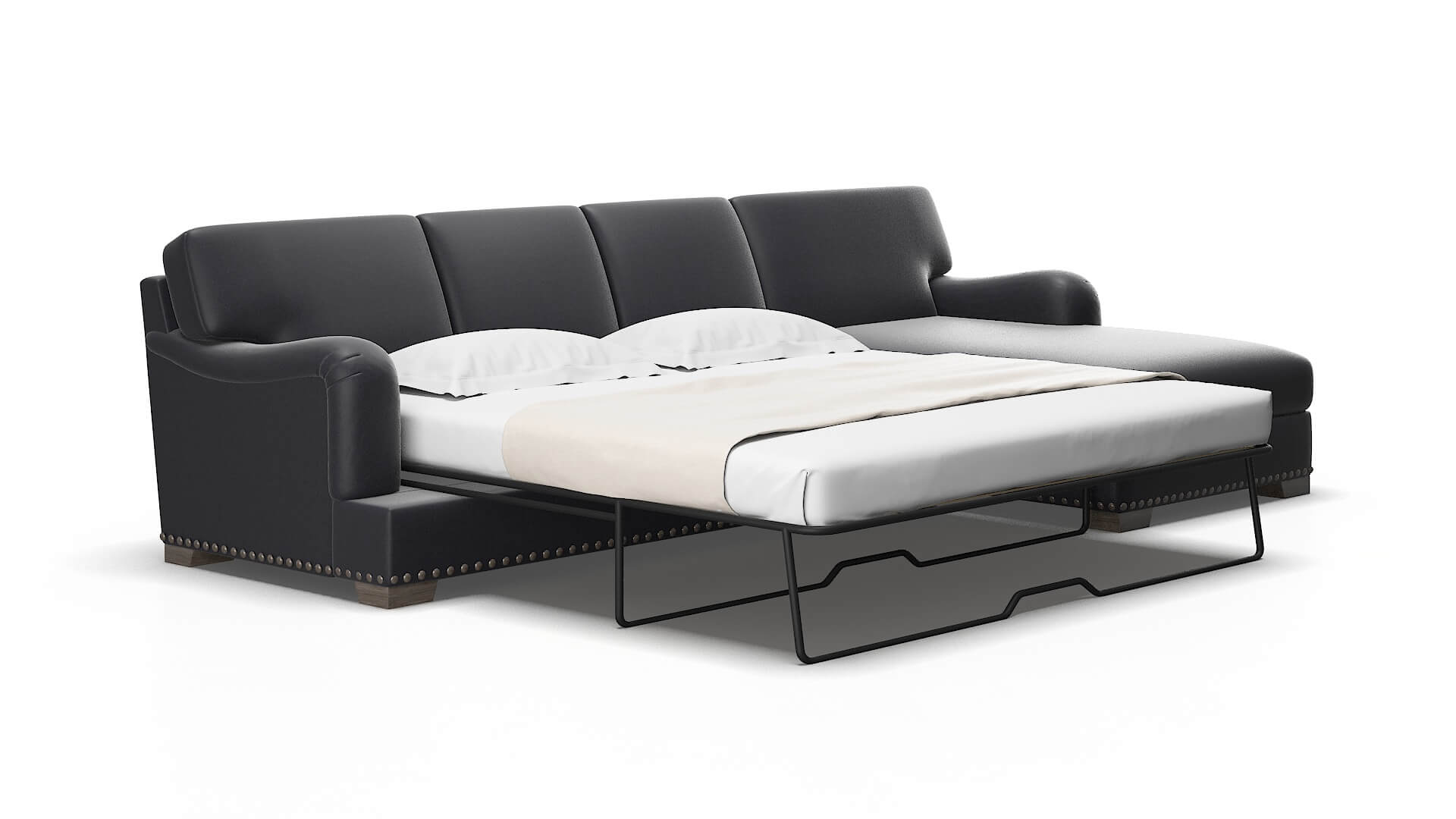 Brighton Atlas_plz navy Panel sleeper Espresso Legs  2