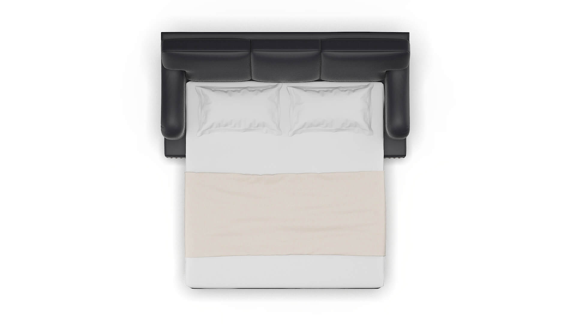 Brighton Atlas_plz Navy Sofa Sleeper Espresso legs 3