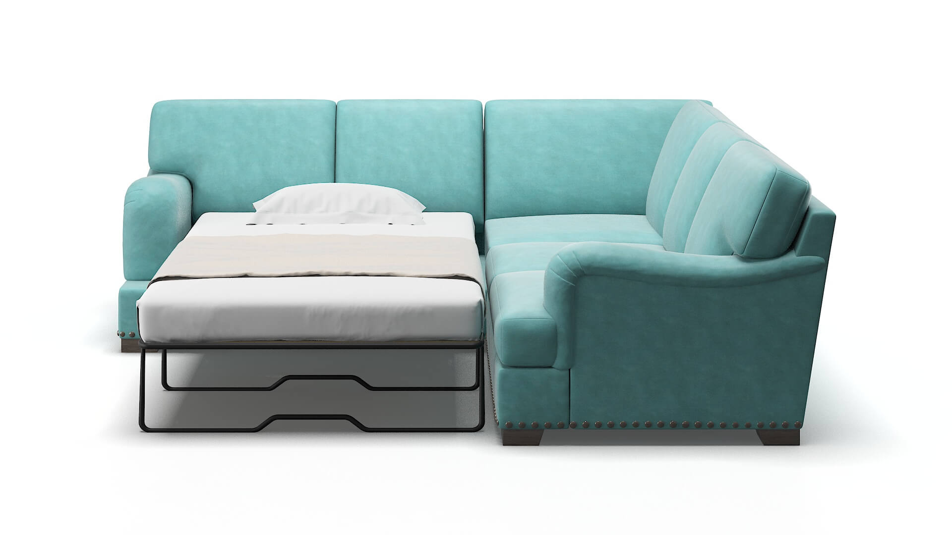 Brighton Avalon_hp Aqua Sectional Sleeper Espresso legs 1
