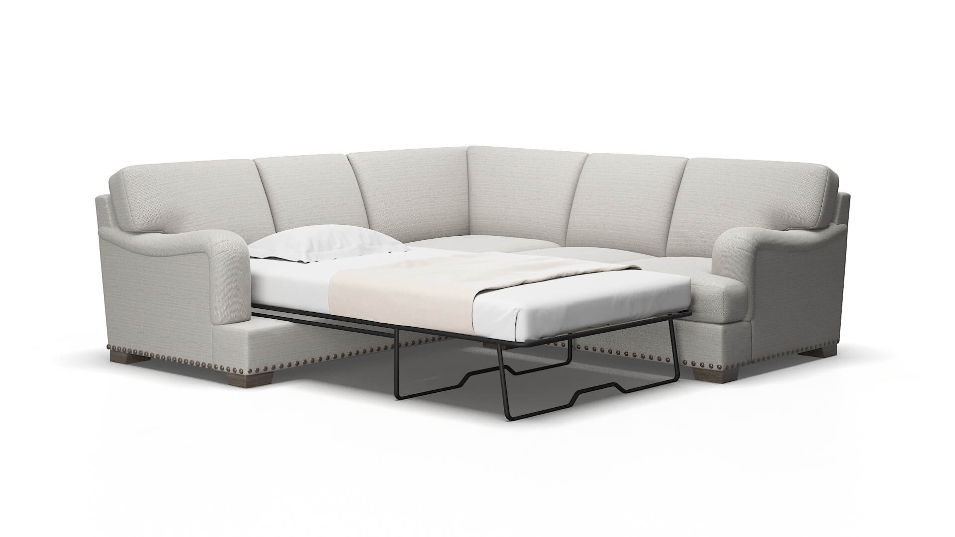 Brighton Avenger dolphin Sectional sleeper Espresso Legs  2