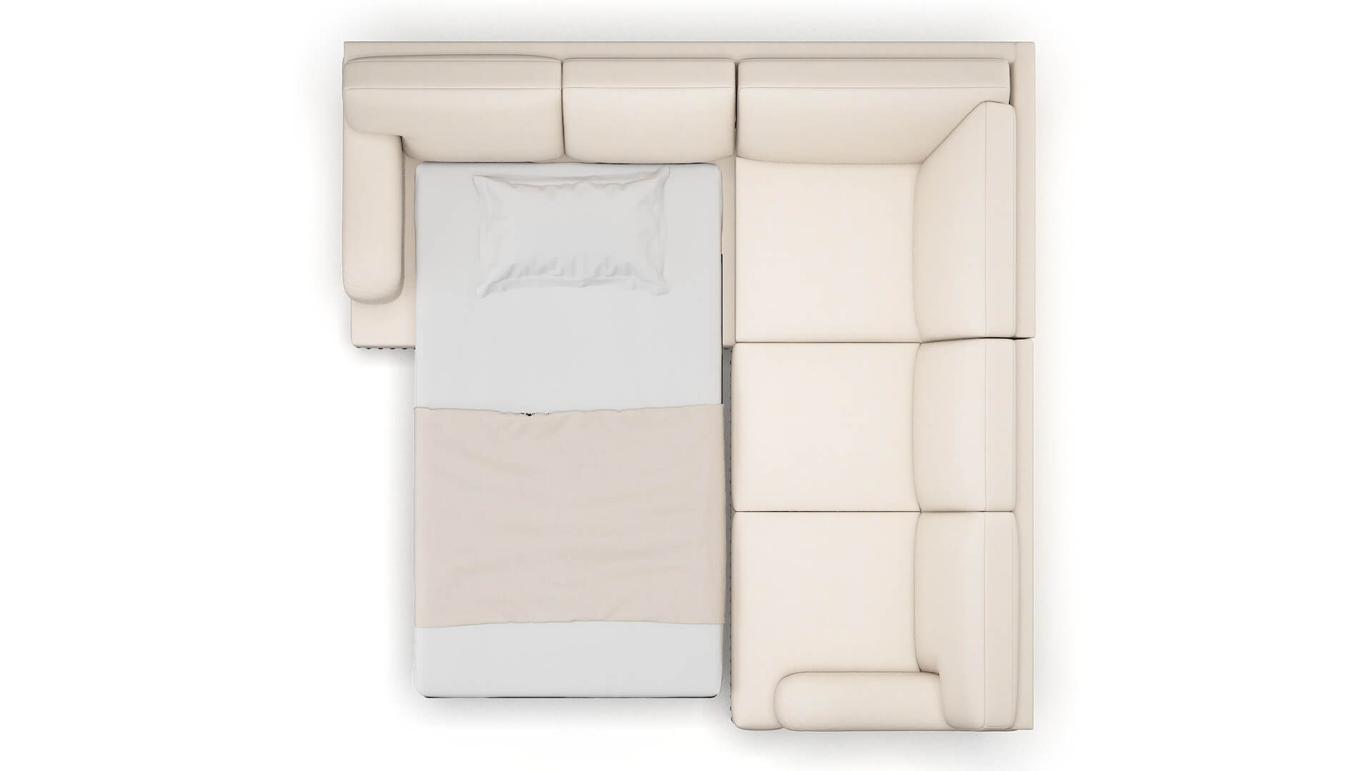 Brighton Bella Buckwheat Sectional Sleeper Espresso legs 3