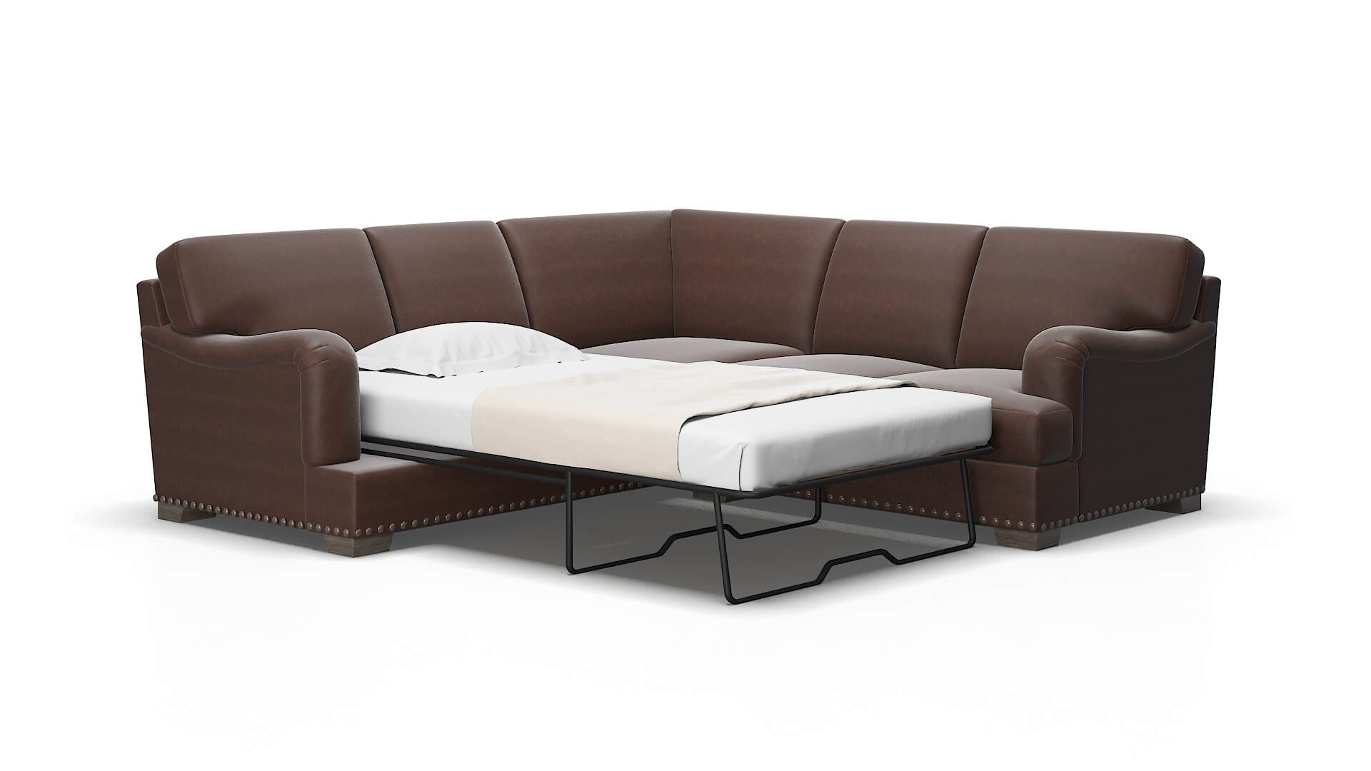 Brighton Bella espresso Sectional sleeper Espresso Legs  2
