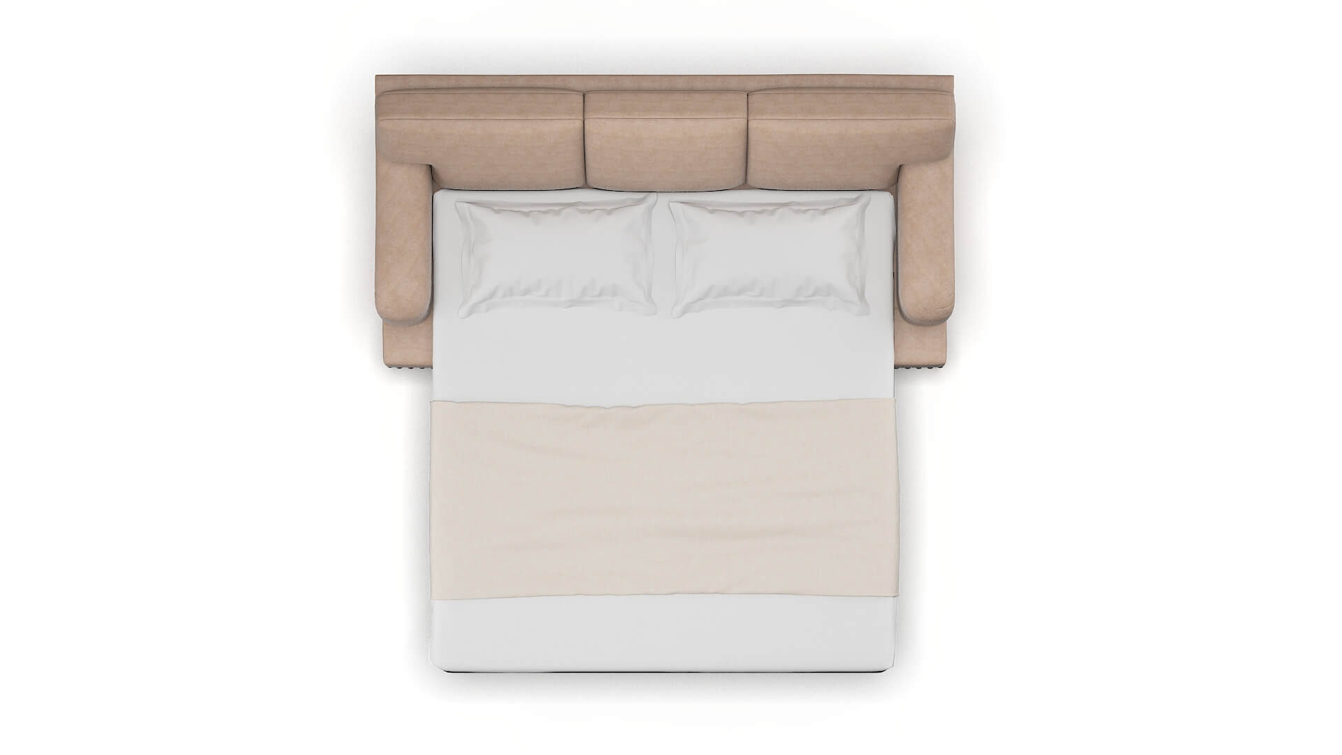 Brighton Bella Pewter Sofa Sleeper Espresso legs 3