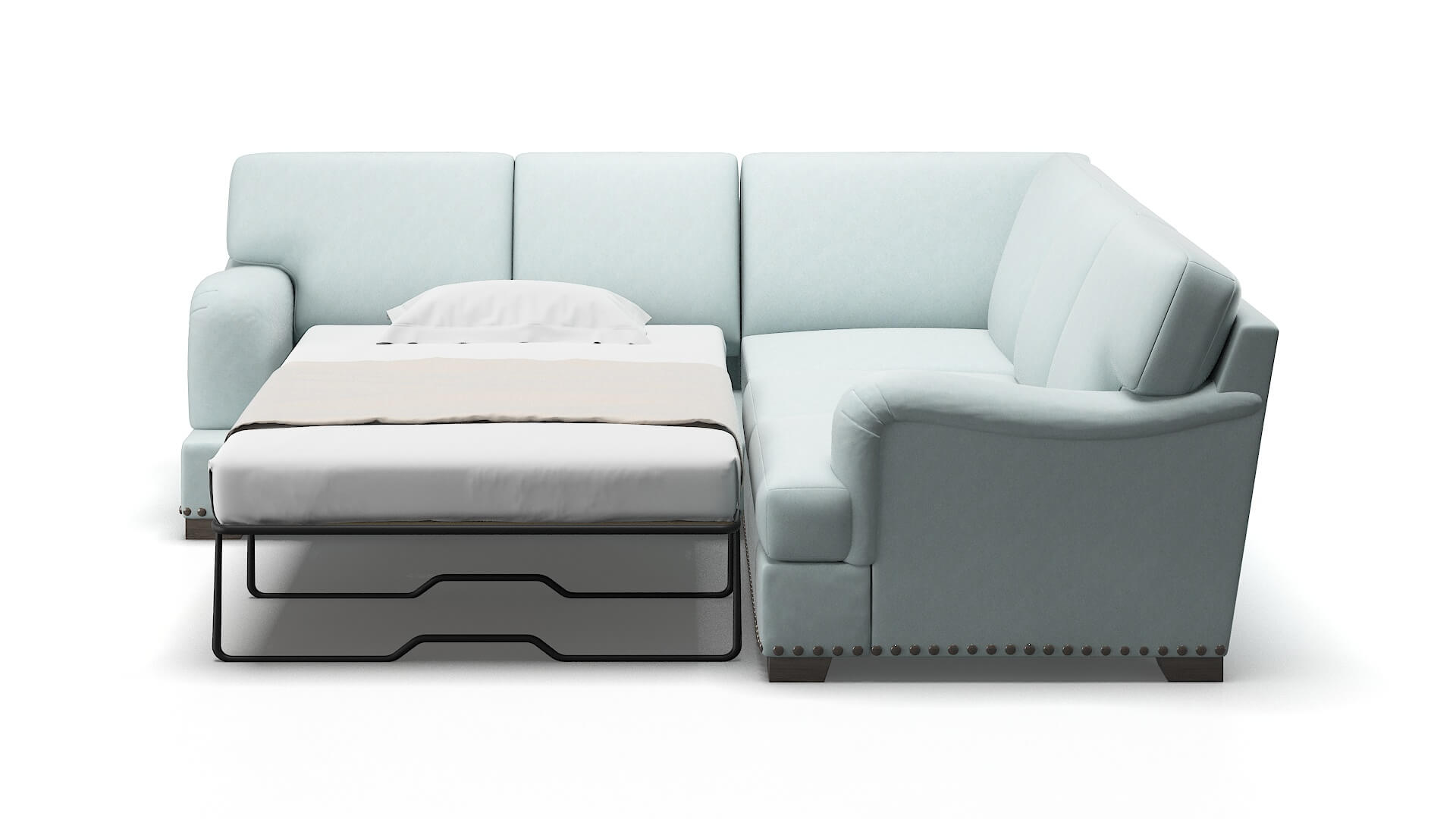 Brighton Bella Skylight Sectional Sleeper Espresso legs 1