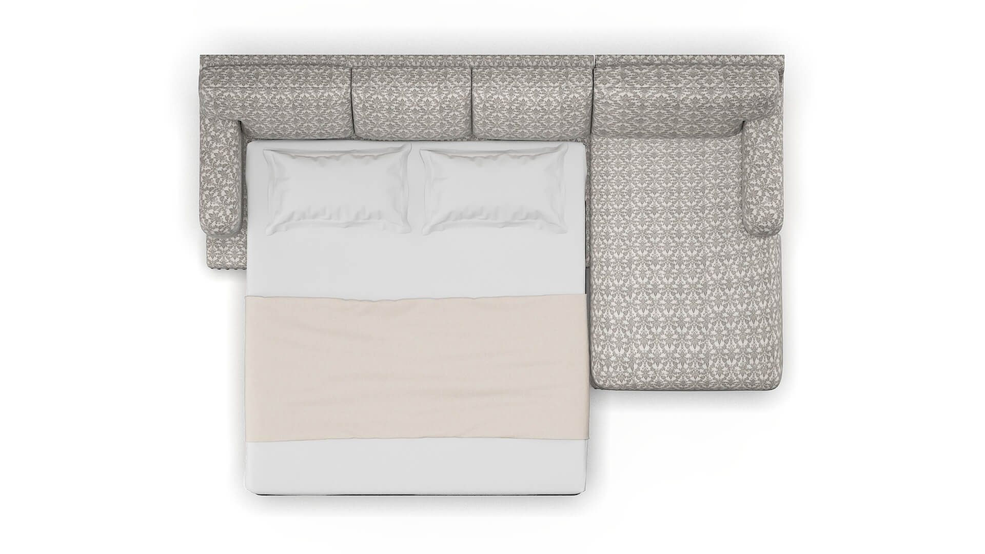 Brighton Bergamo Dove Panel Sleeper Espresso legs 3