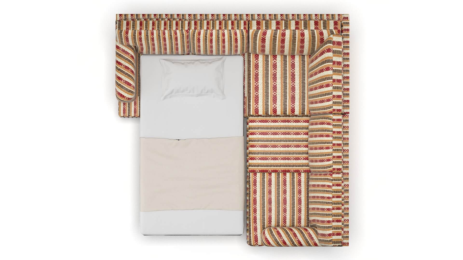 Brighton Bodhi Tango Sectional Sleeper Espresso legs 3