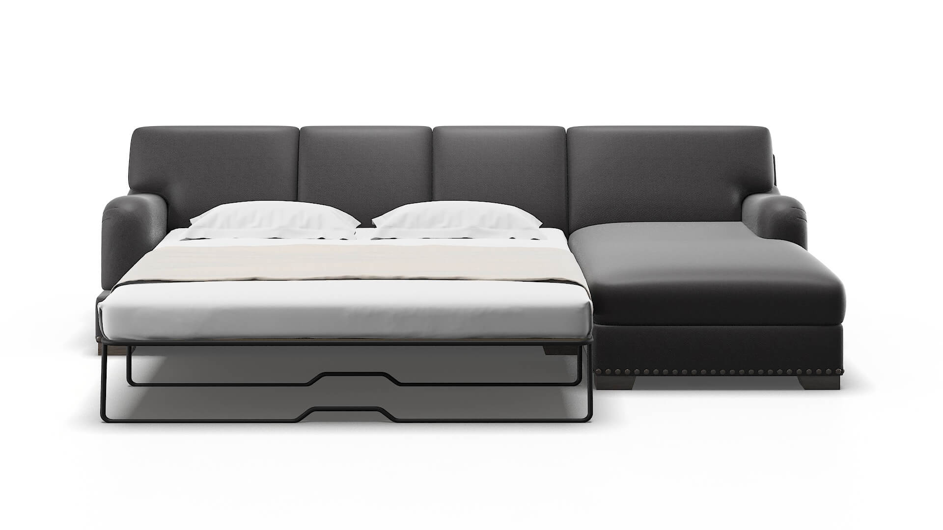 Brighton Catalina Charcoal Panel Sleeper Espresso legs 1