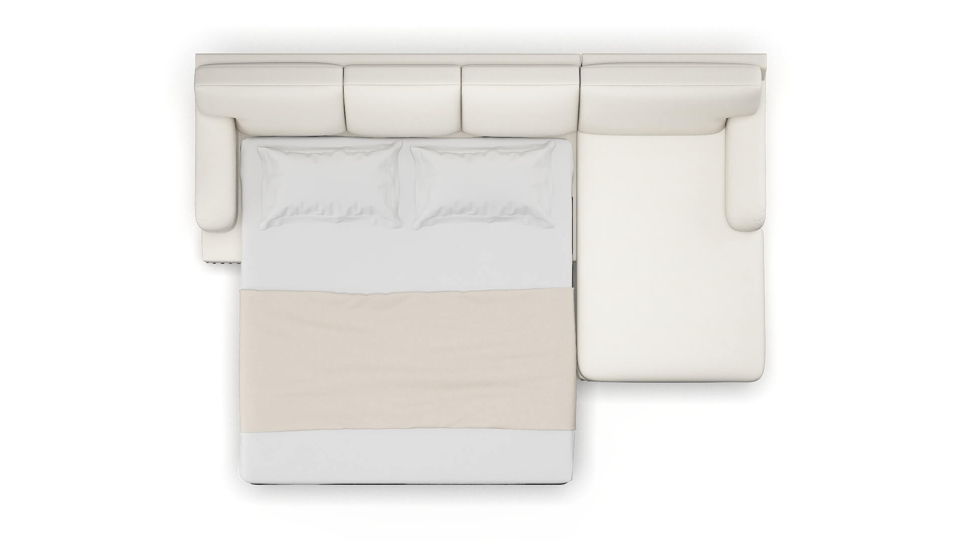 Brighton Chance Bone Panel Sleeper Espresso legs 3