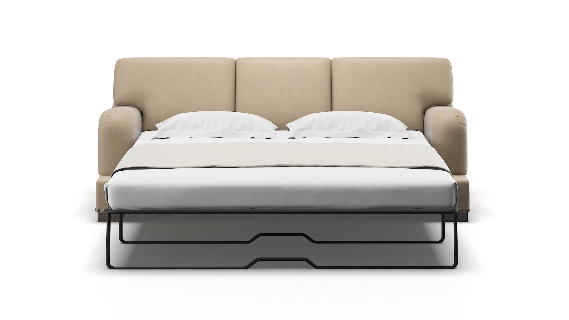 Brighton Chance Platinum Sofa Sleeper Espresso legs 1