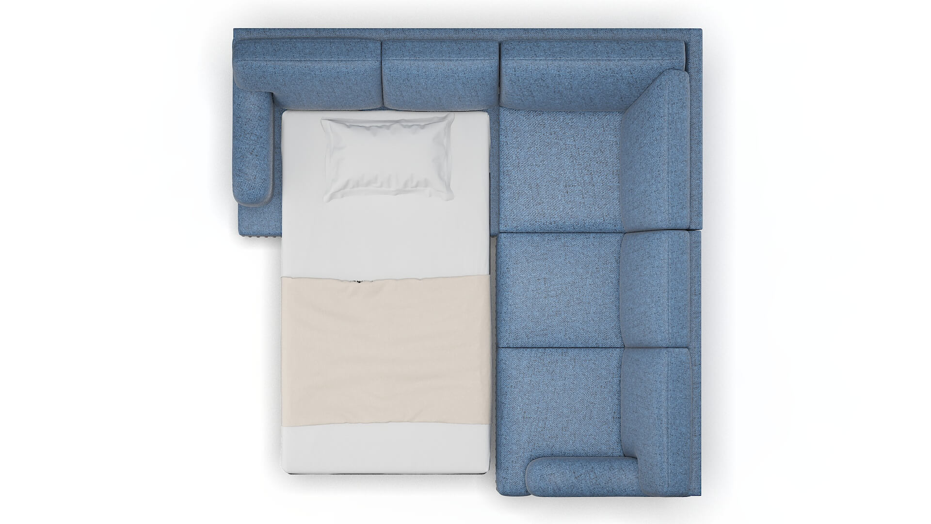 Brighton Clyde Deep_ocean Sectional Sleeper Espresso legs 3