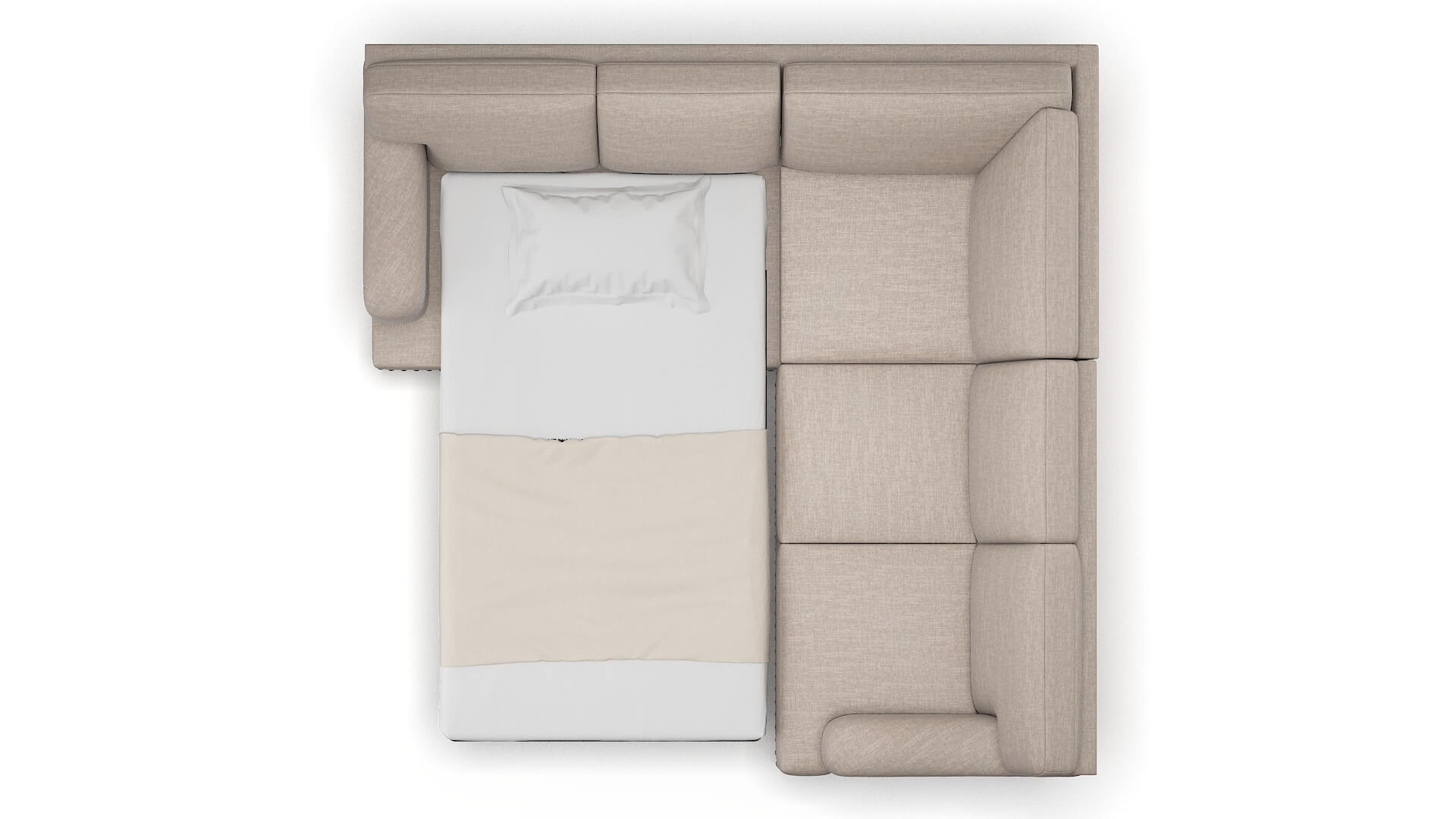 Brighton Clyde Dolphin Sectional Sleeper Espresso legs 3