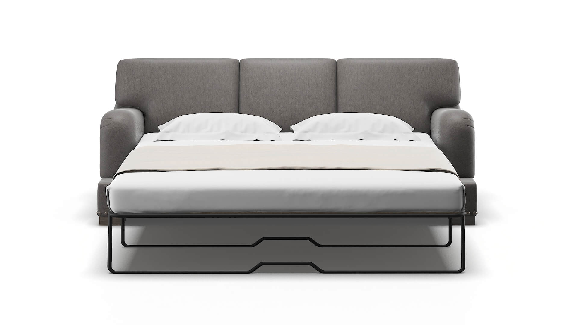 Brighton Cosmo Charcoal Sofa Sleeper Espresso legs 1