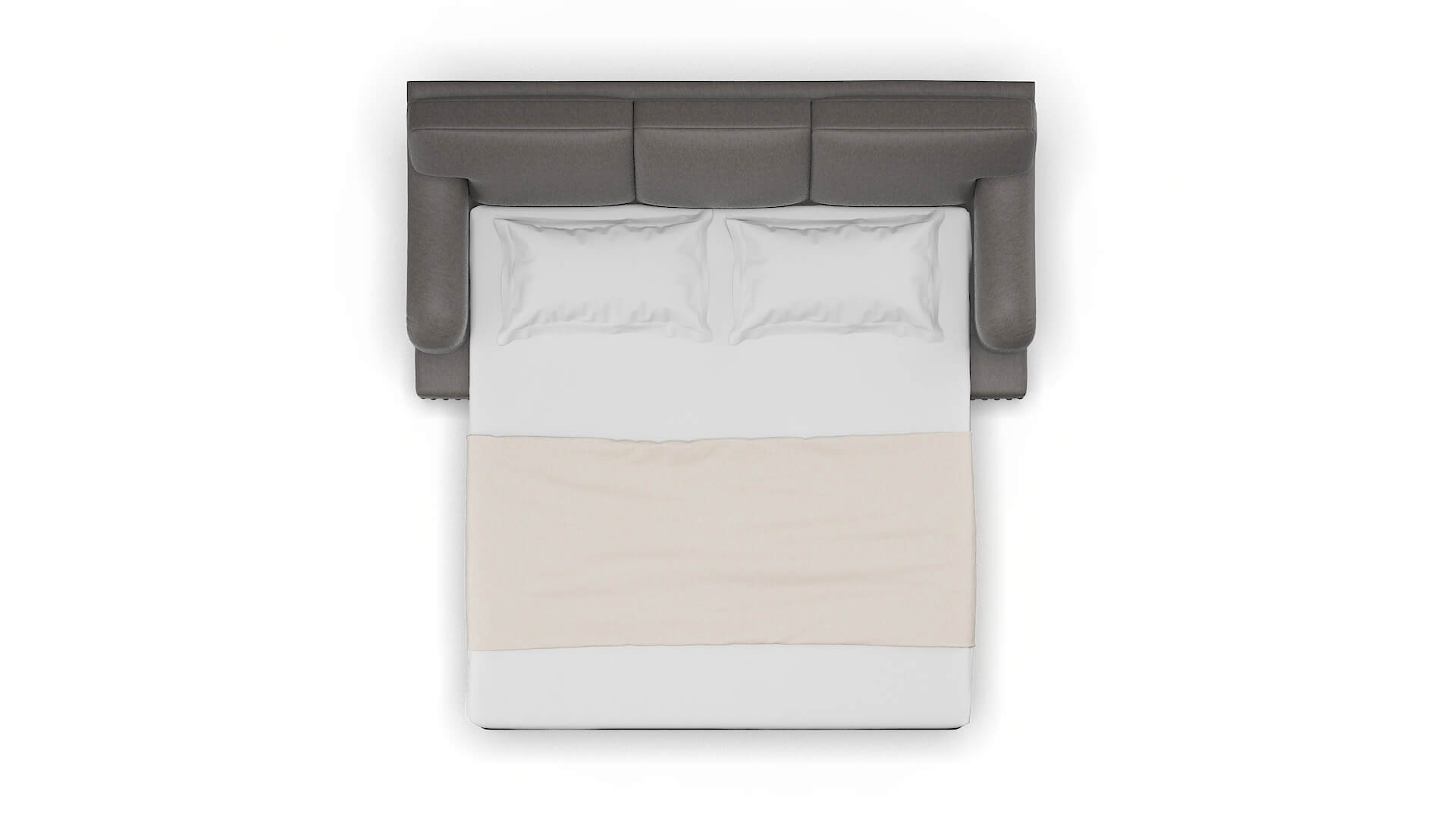 Brighton Cosmo Charcoal Sofa Sleeper Espresso legs 3