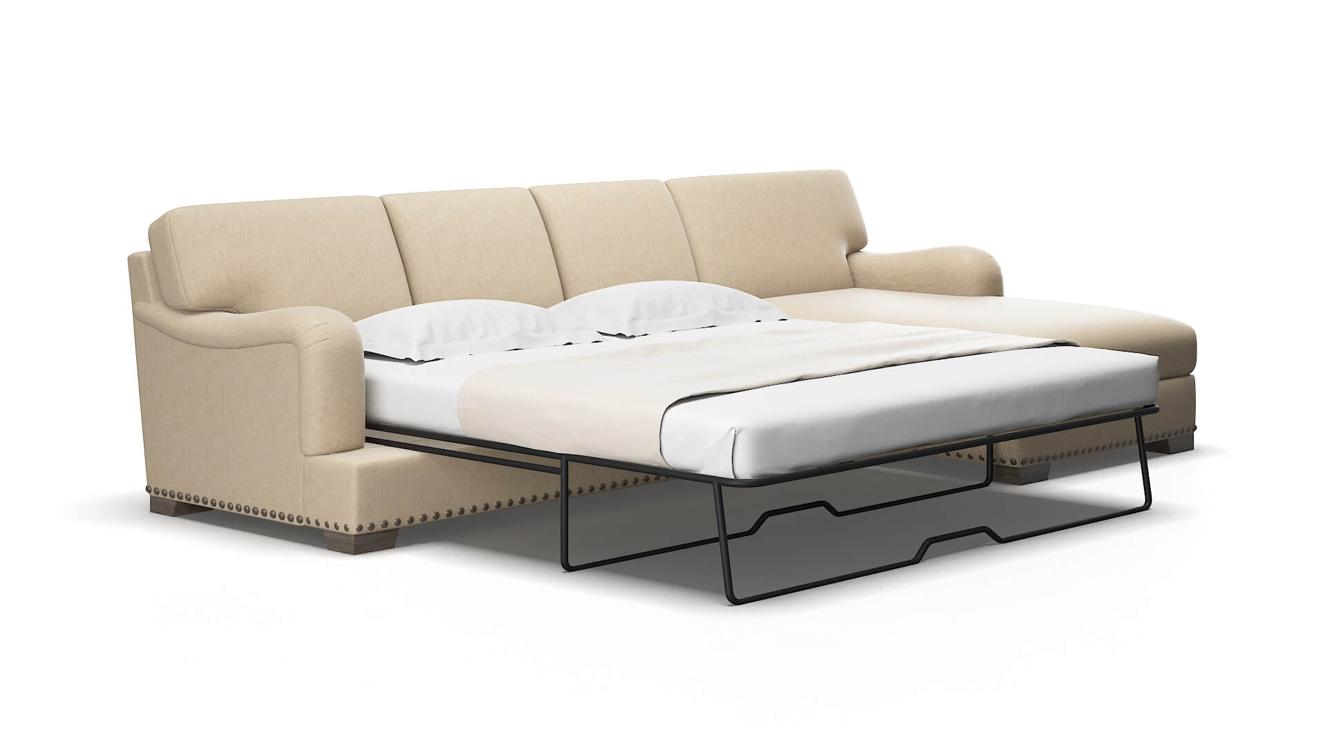 Brighton Cosmo fawn Panel sleeper Espresso Legs  2