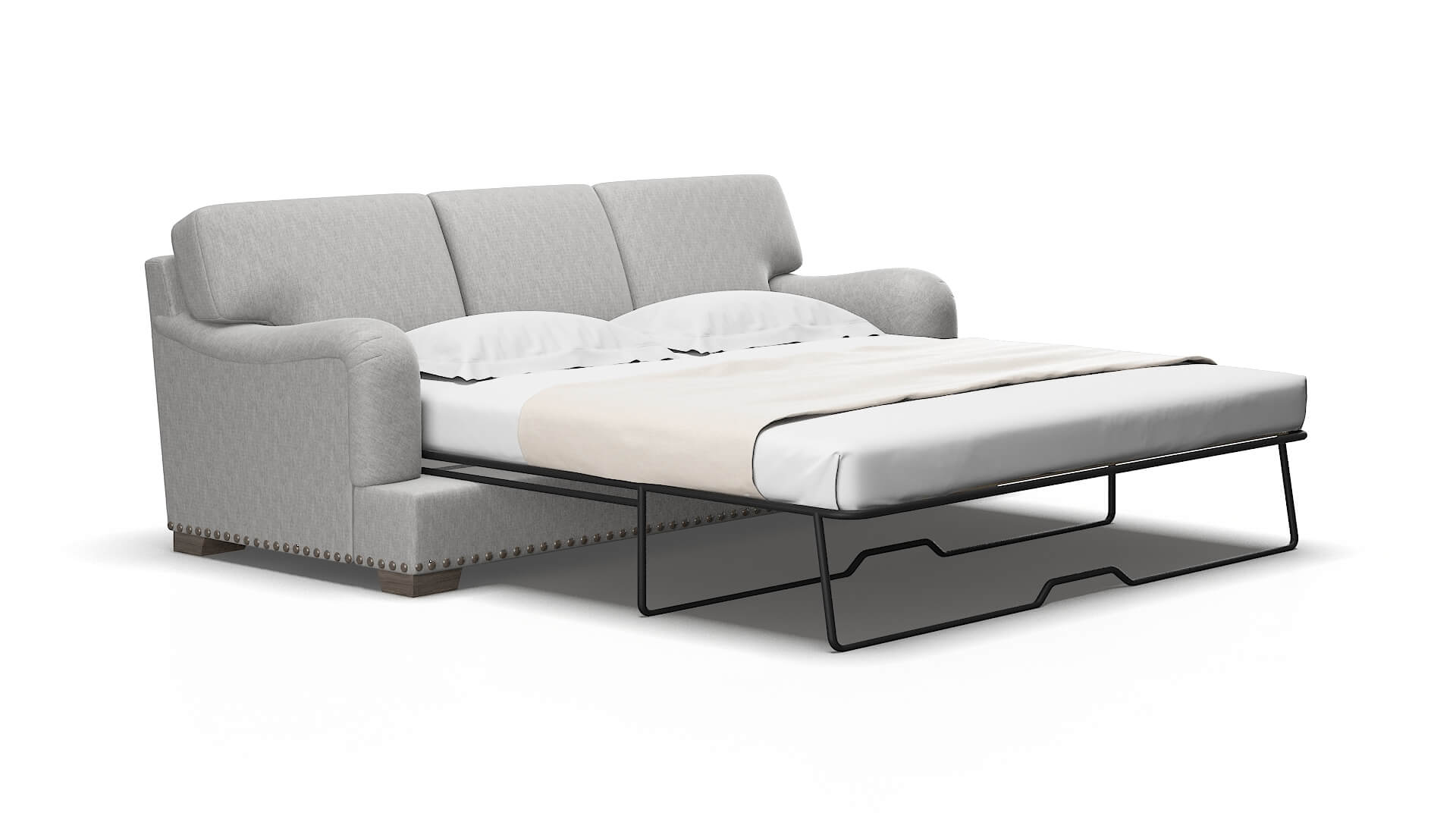 Brighton Cosmo Steel Sofa Sleeper Espresso legs 2