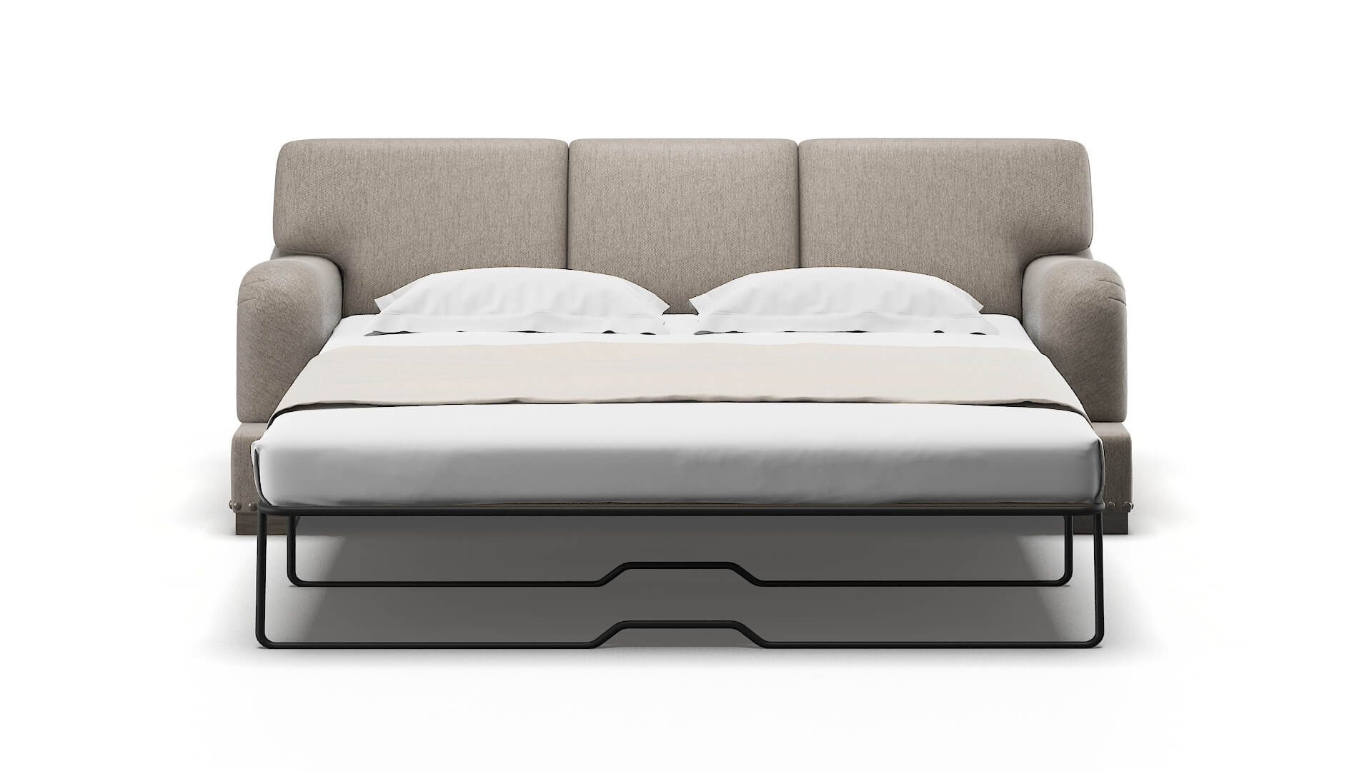 Brighton Cosmo Taupe Sofa Sleeper Espresso legs 1