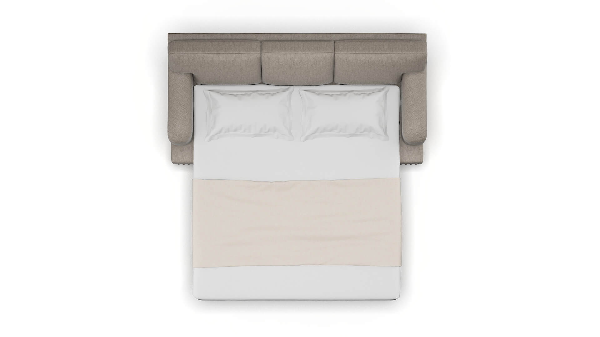 Brighton Cosmo Taupe Sofa Sleeper Espresso legs 3