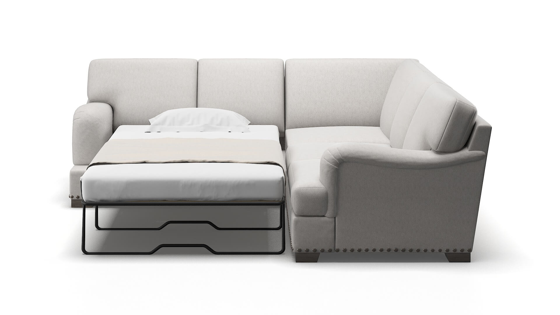 Brighton Curious Spa Sectional Sleeper Espresso legs 1