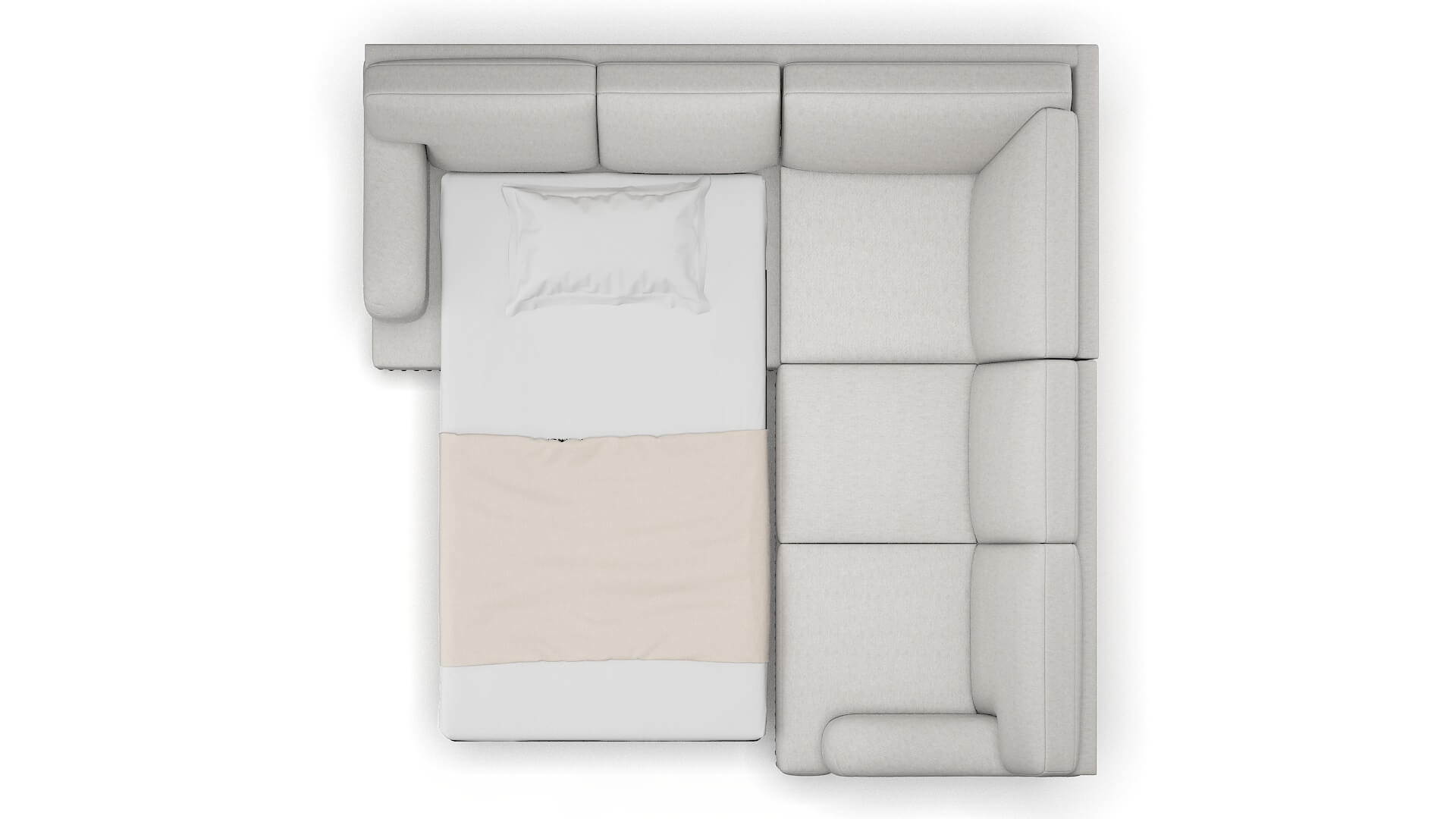 Brighton Curious Spa Sectional Sleeper Espresso legs 3