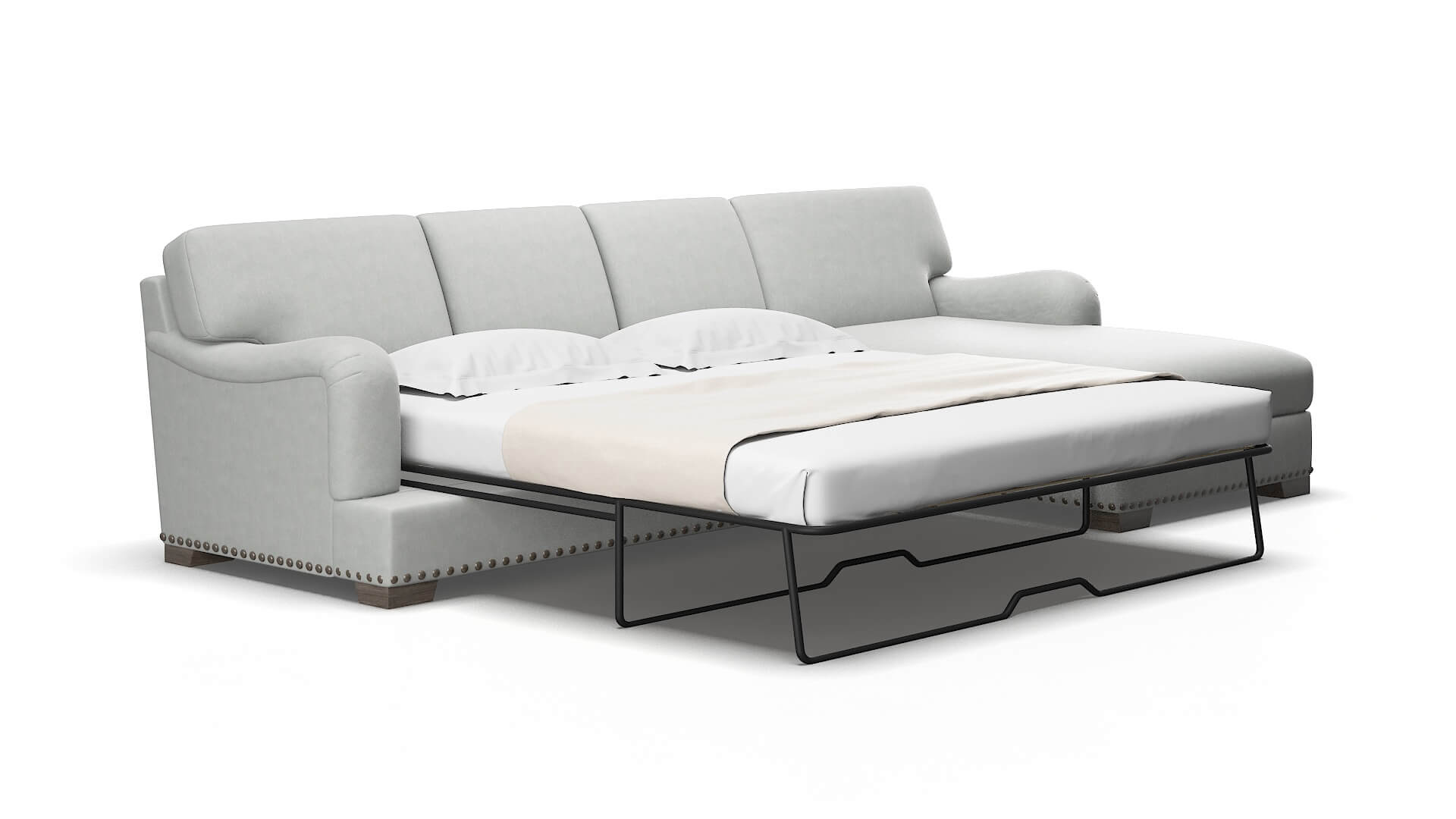 Brighton Dawson platinum Panel sleeper Espresso Legs  2