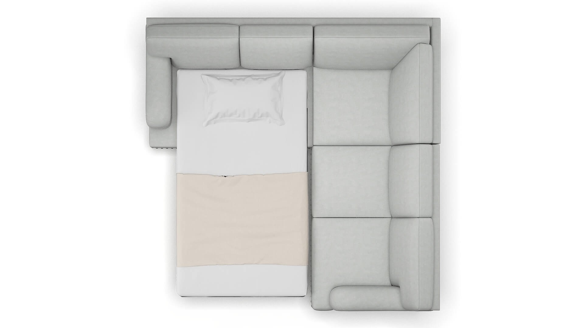 Brighton Dawson Platinum Sectional Sleeper Espresso legs 3