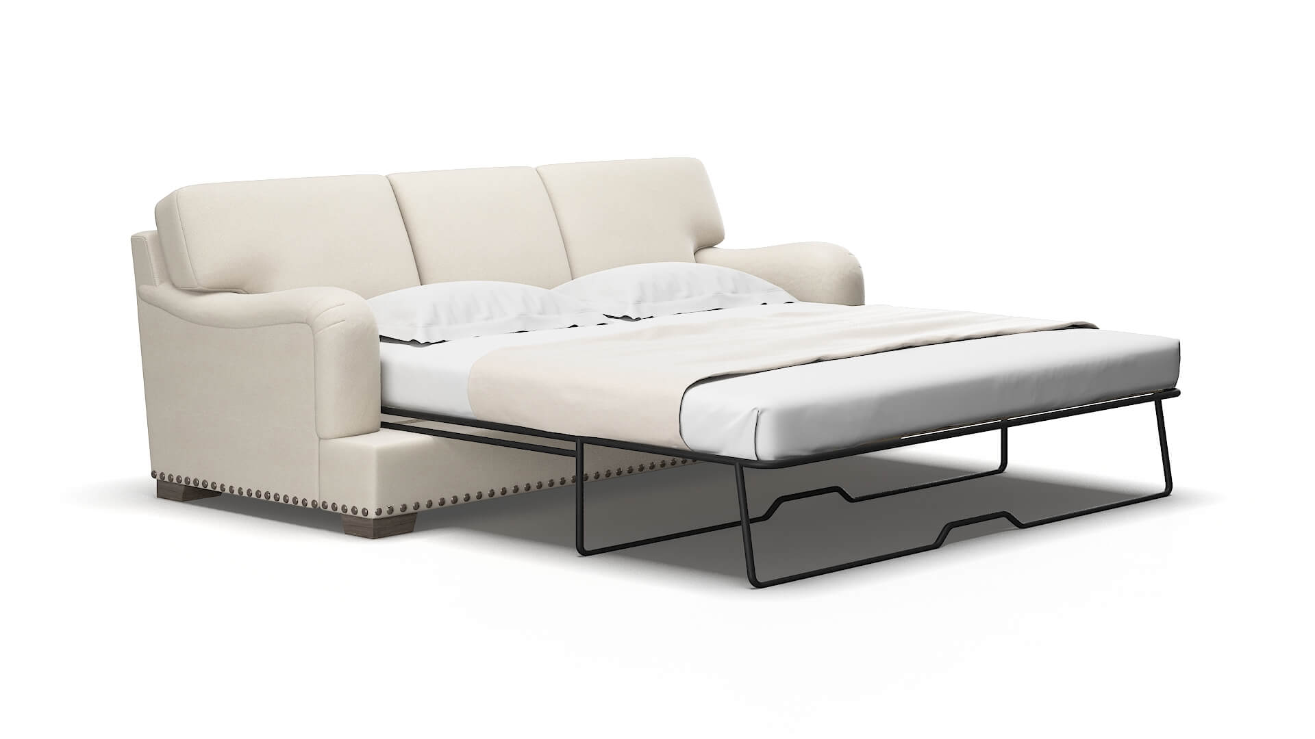 Brighton Dawson Sand Sofa Sleeper Espresso legs 2