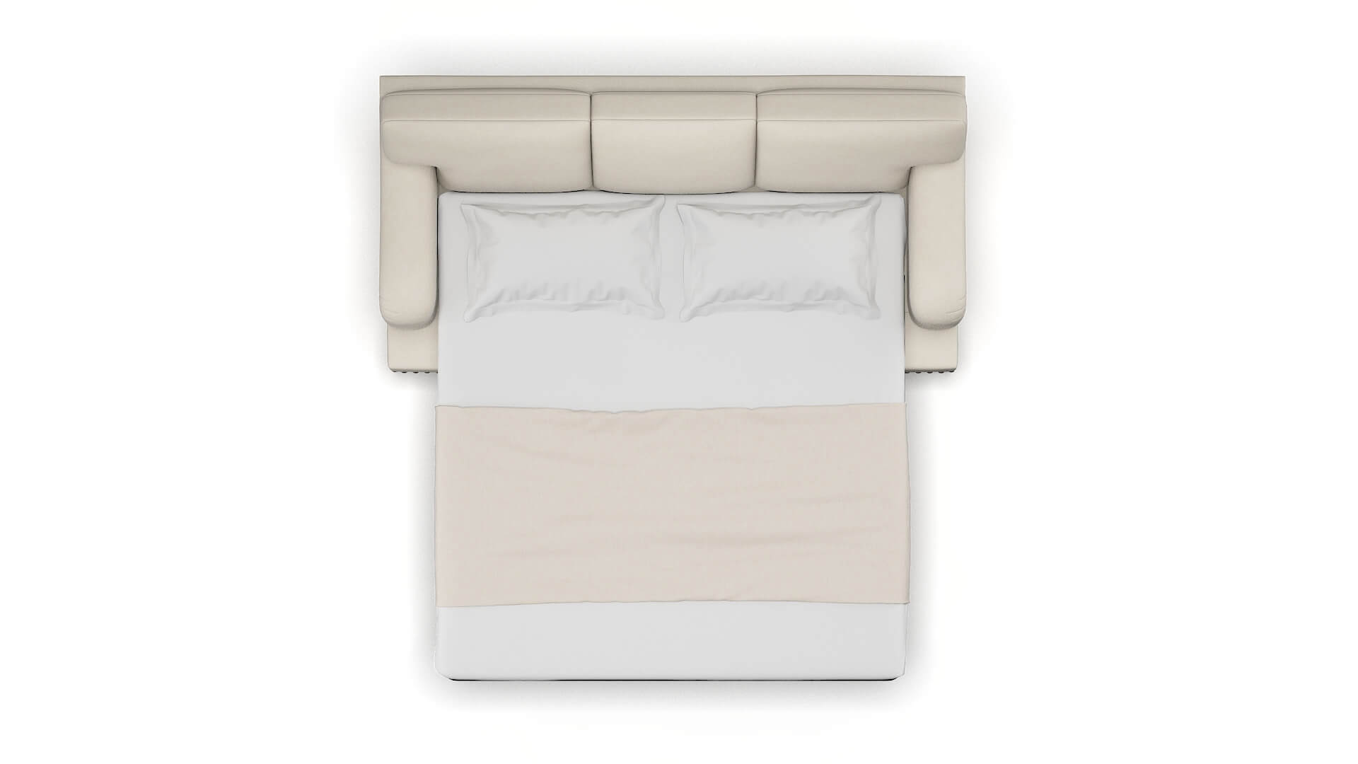 Brighton Dawson Sand Sofa Sleeper Espresso legs 3