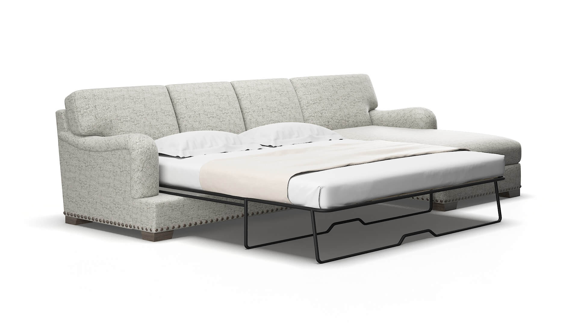 Brighton Derby Ash Panel Sleeper Espresso legs 2