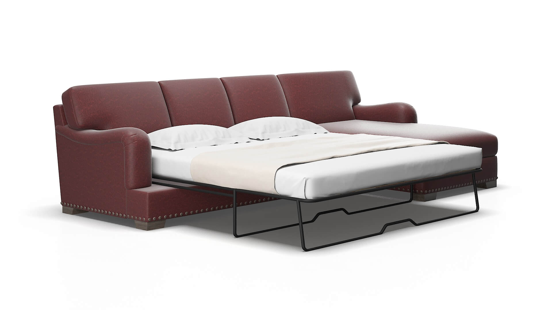 Brighton Derby berry Panel sleeper Espresso Legs  2