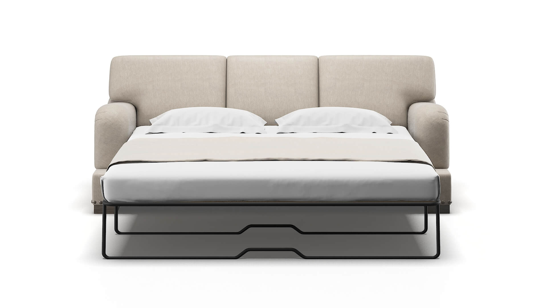 Brighton Derby Linen Sofa Sleeper Espresso legs 1