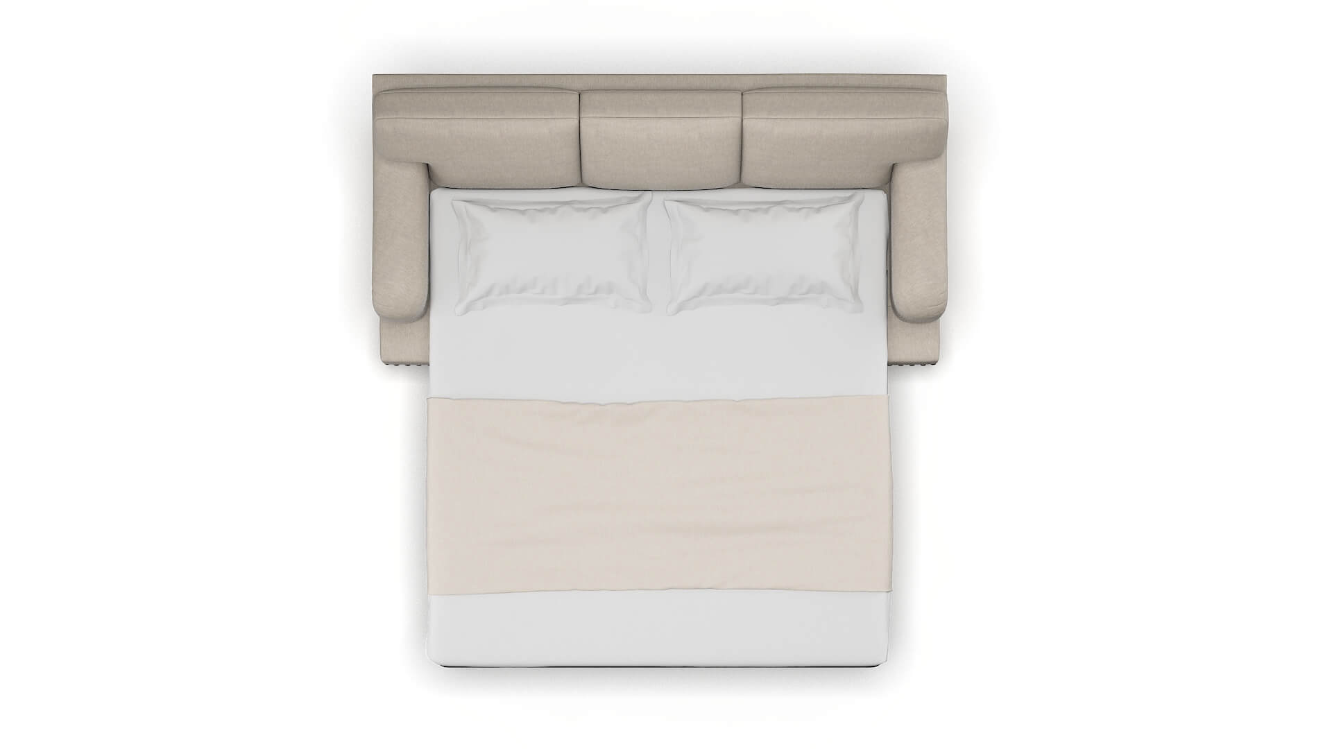 Brighton Derby Linen Sofa Sleeper Espresso legs 3