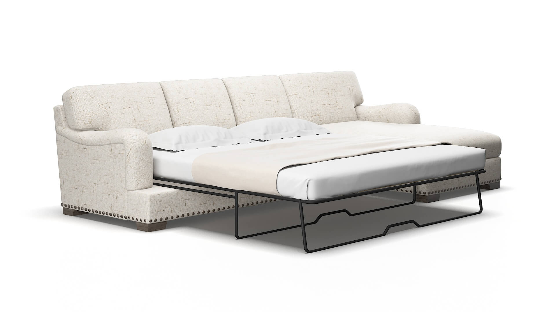 Brighton Derby taupe Panel sleeper Espresso Legs  2