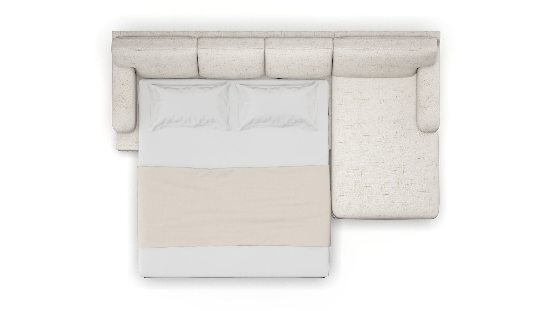 Brighton Derby Taupe Panel Sleeper Espresso legs 3