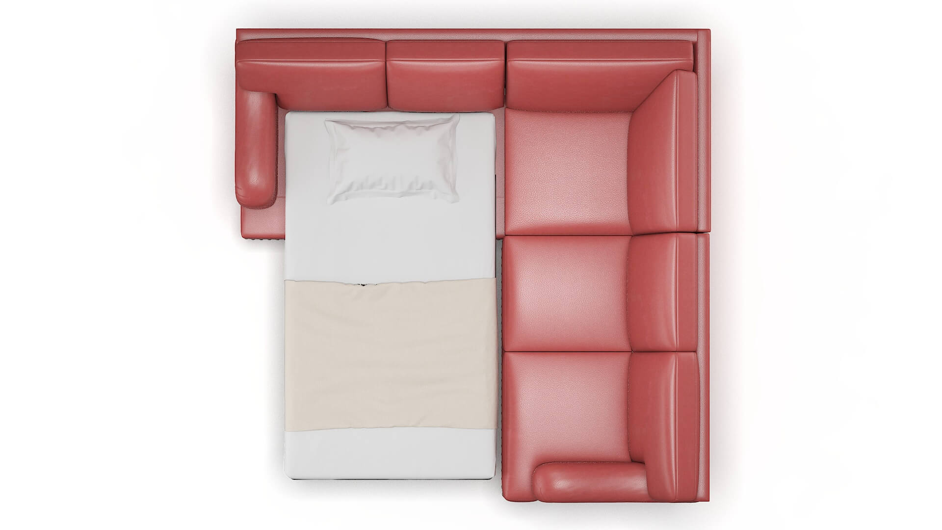 Brighton Dillion Cordovan Sectional Sleeper Espresso legs 3