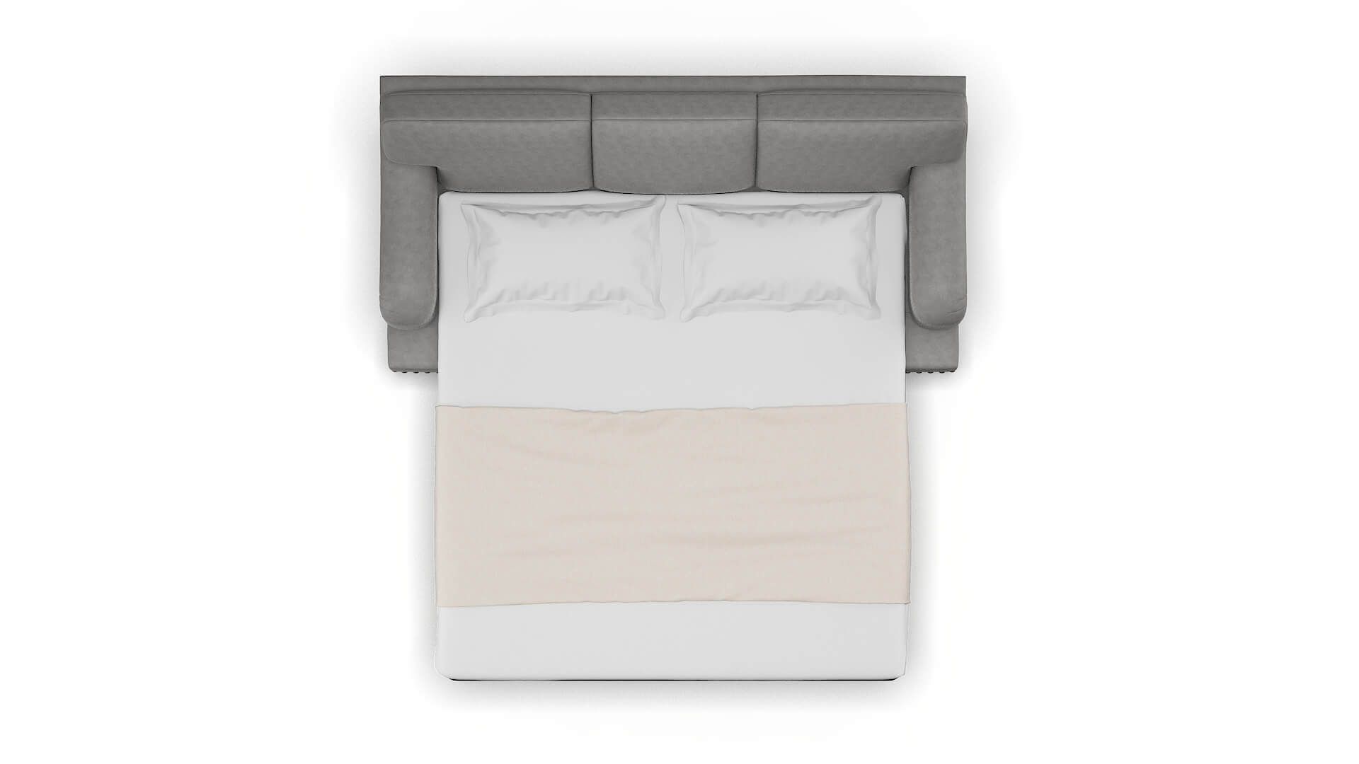 Brighton Dream_d Charcoal Sofa Sleeper Espresso legs 3