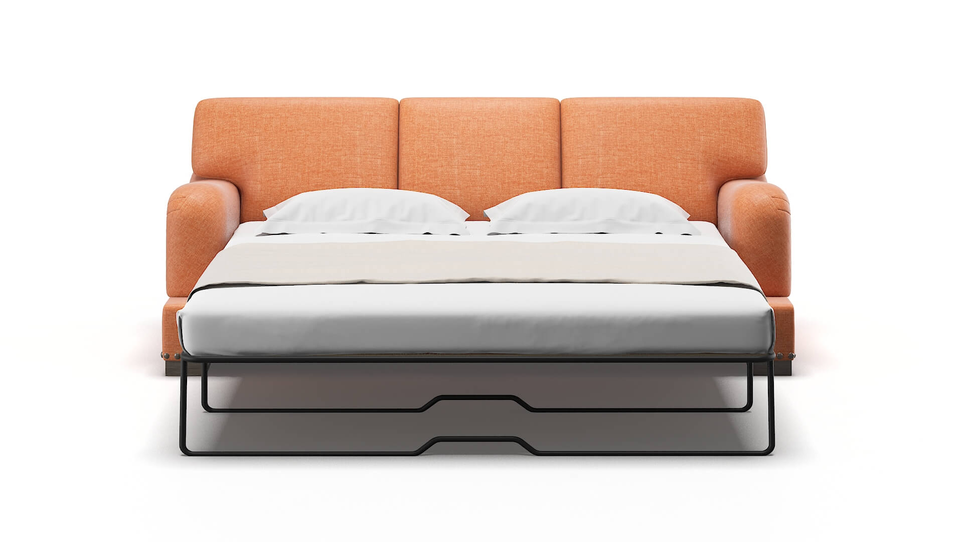 Brighton Durham Tangerine Sofa Sleeper Espresso legs 1