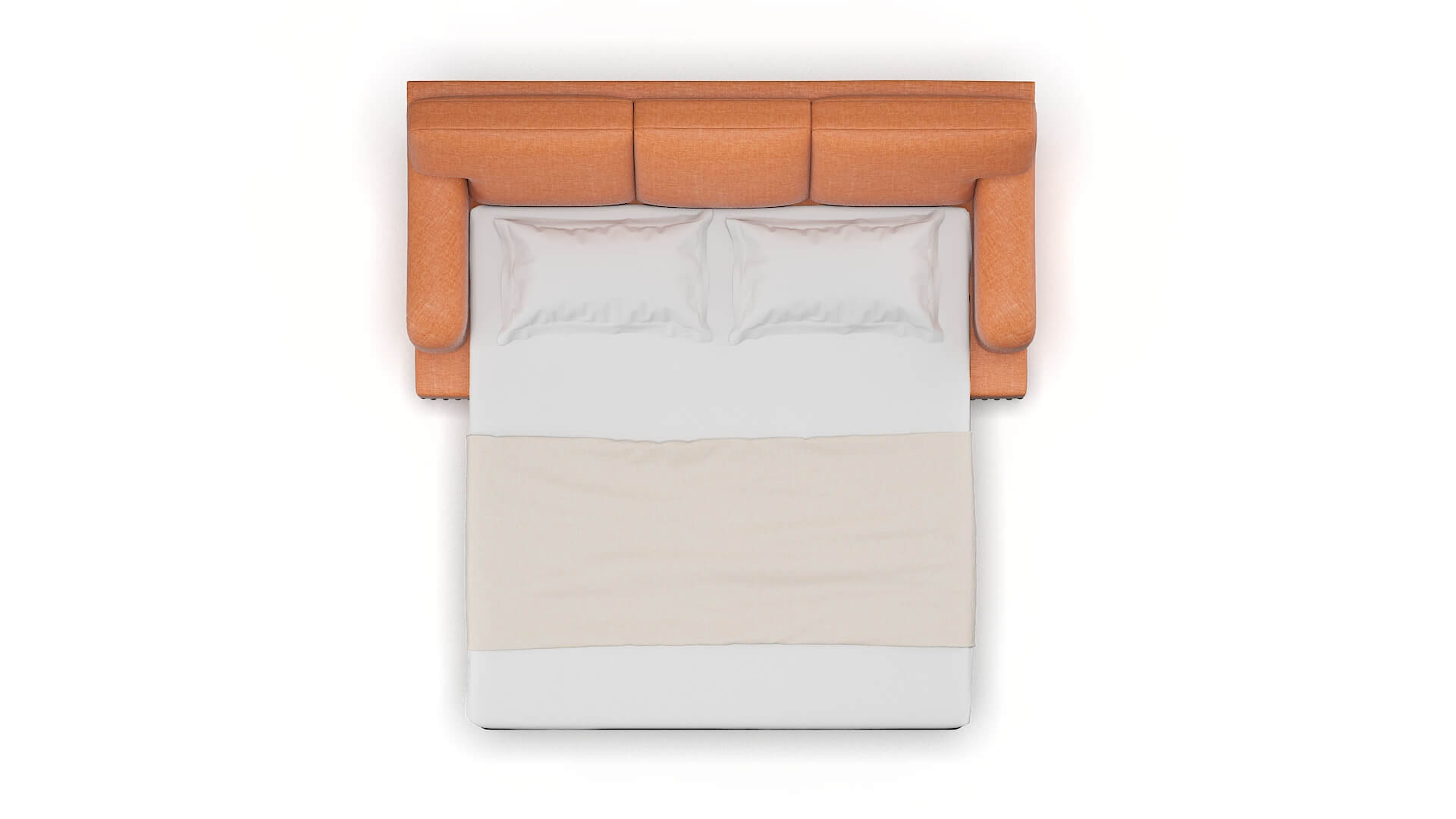 Brighton Durham Tangerine Sofa Sleeper Espresso legs 3