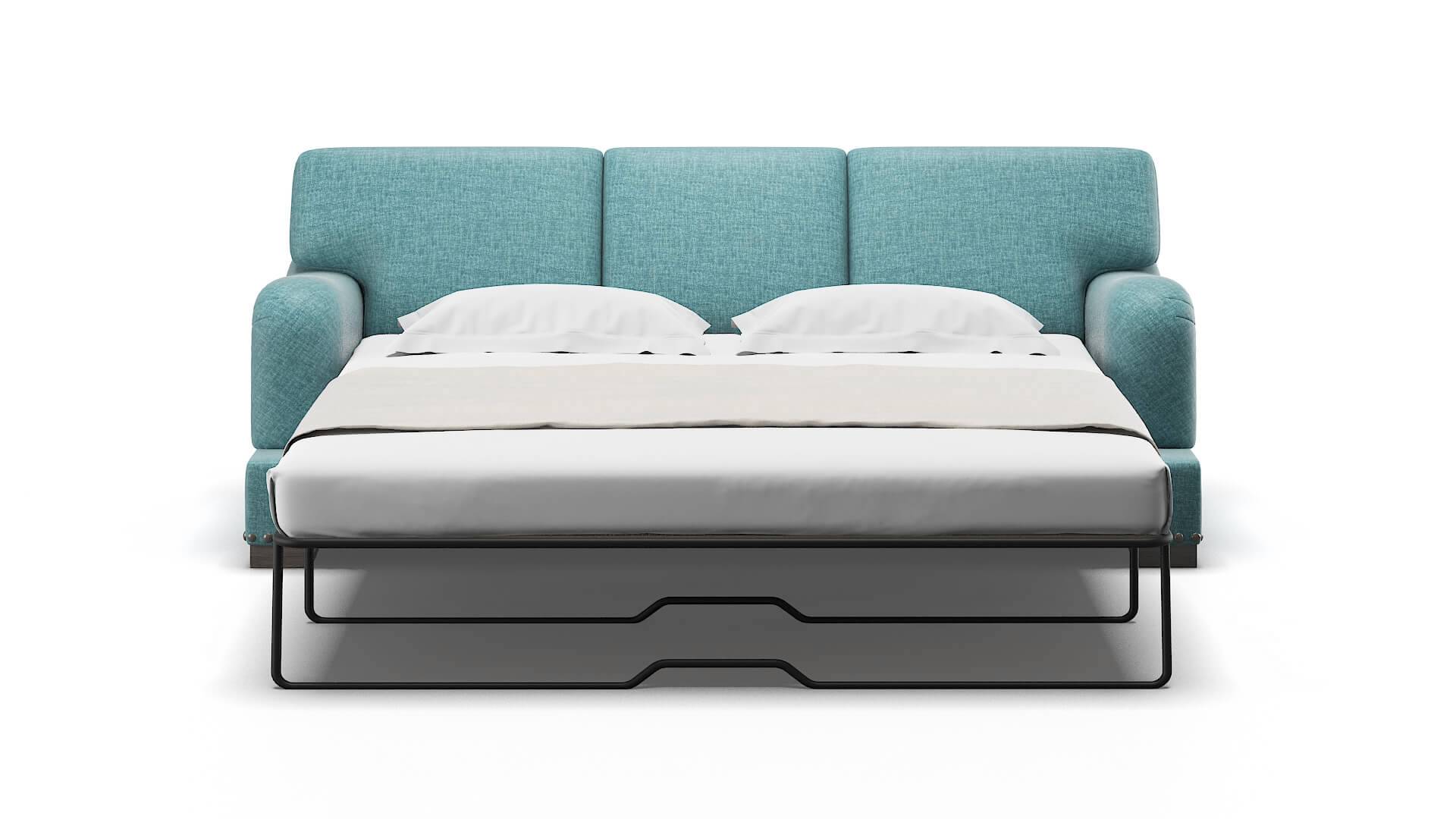 Brighton Elliot Teal Sofa Sleeper Espresso legs 1