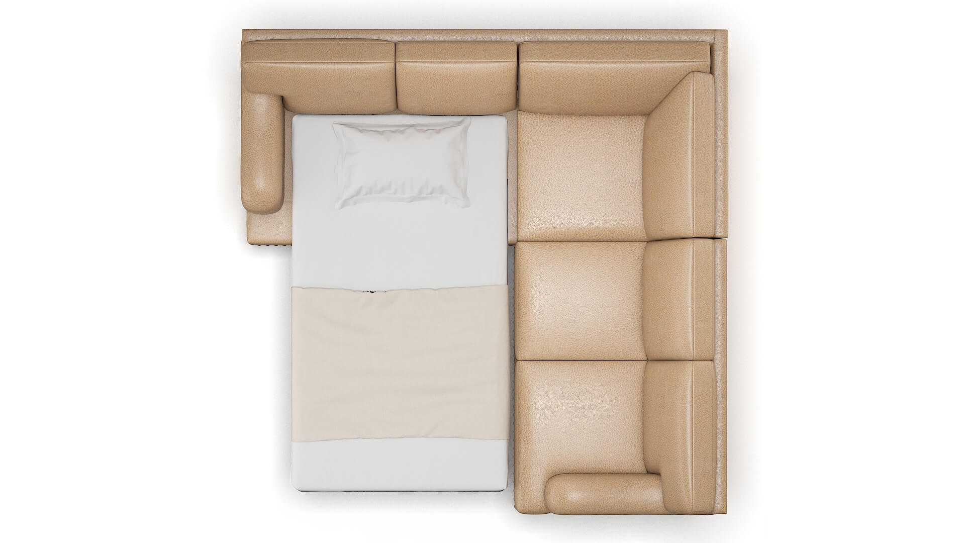 Brighton Ford Dune Sectional Sleeper Espresso legs 3