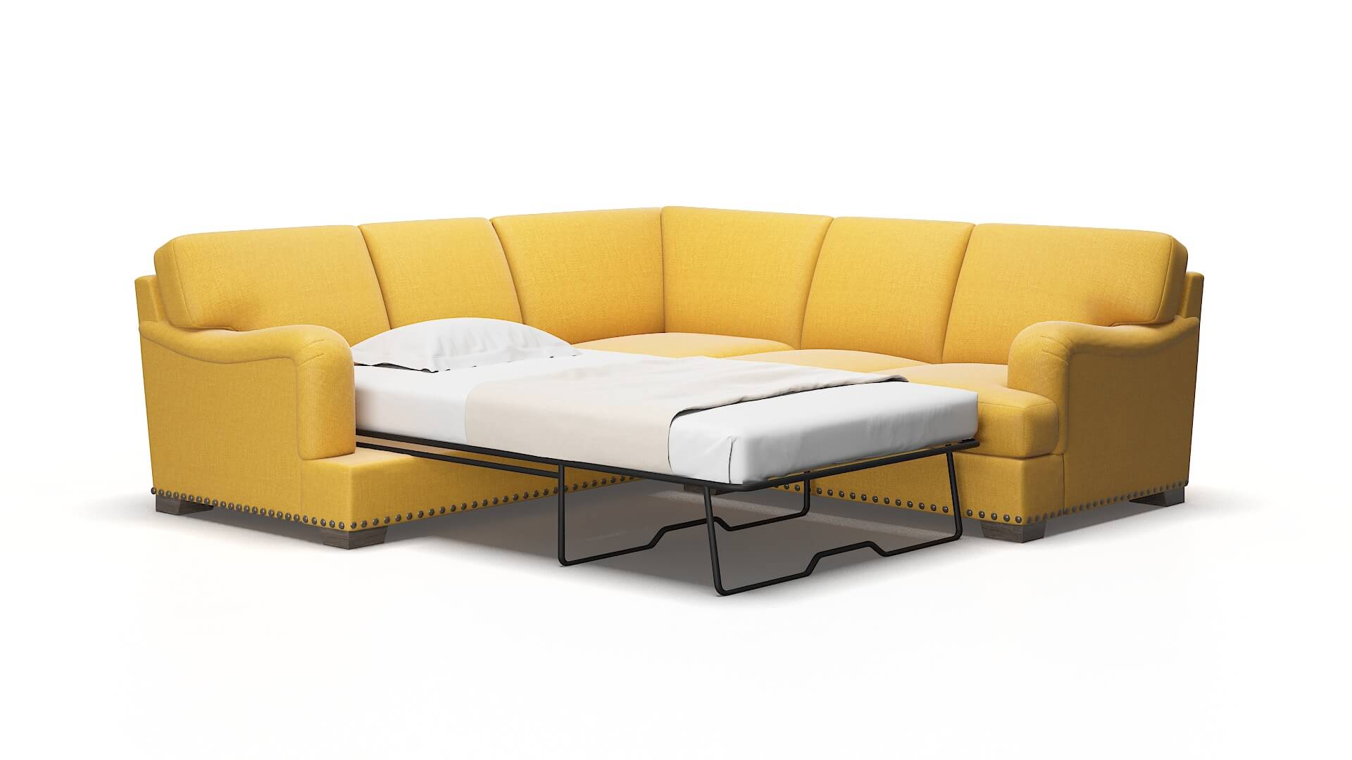 Brighton Glee aglow Sectional sleeper Espresso Legs  2
