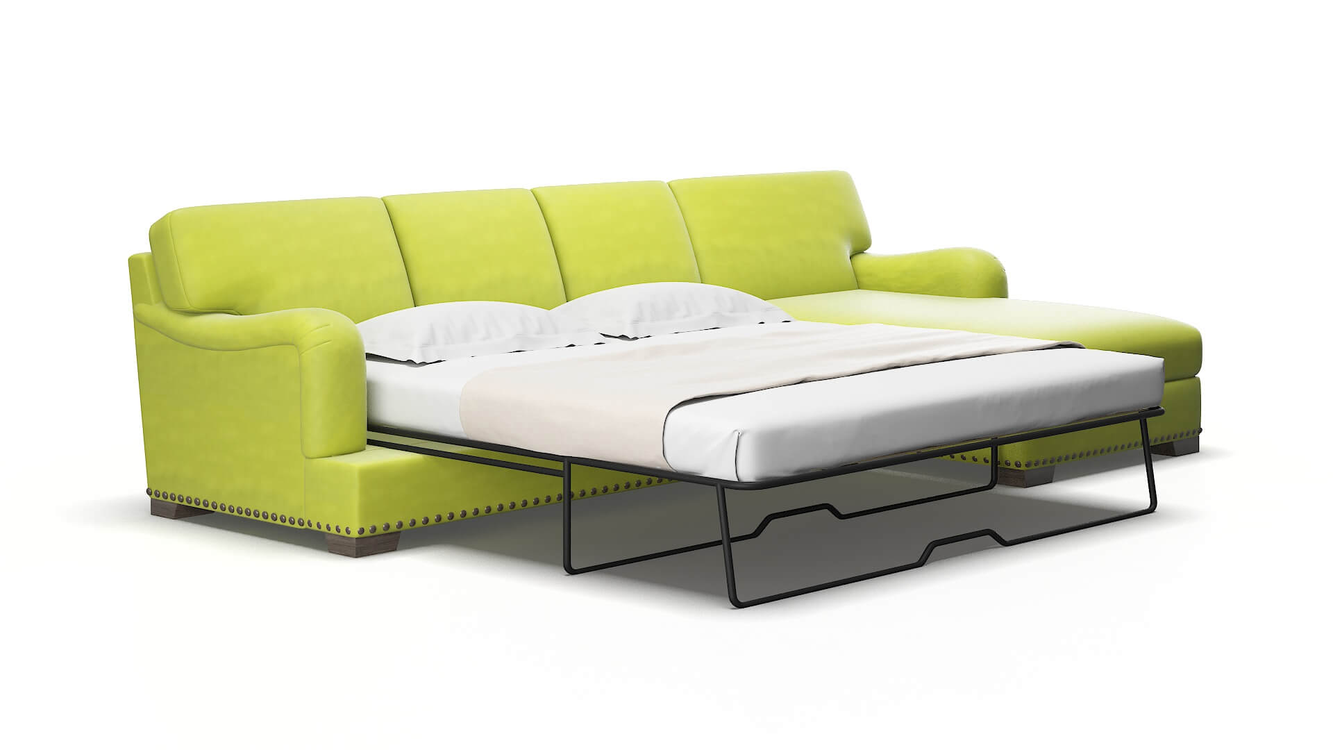 Brighton Hathaway apple Panel sleeper Espresso Legs  2