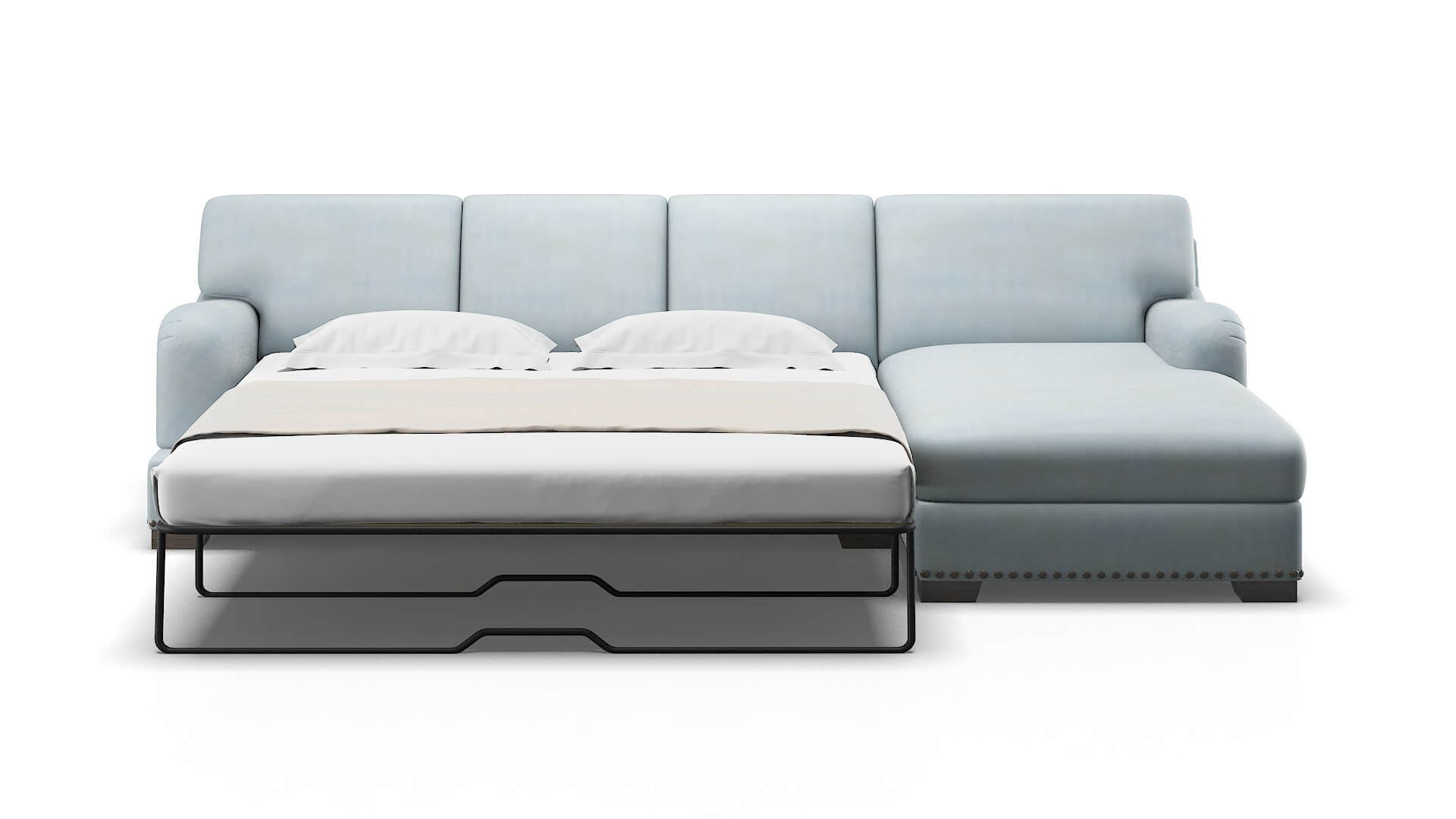 Brighton Hathaway Aqua Panel Sleeper Espresso legs 1