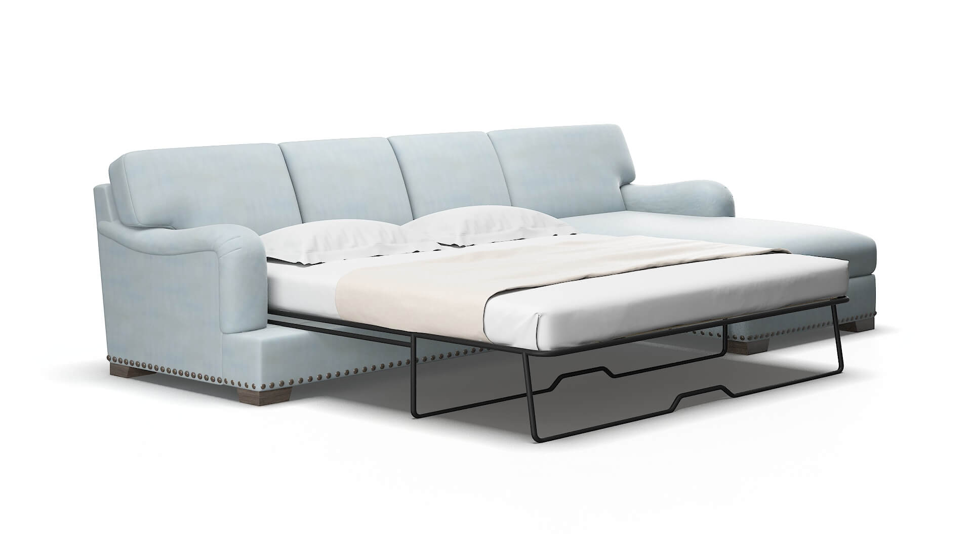 Brighton Hathaway Aqua Panel Sleeper Espresso legs 2