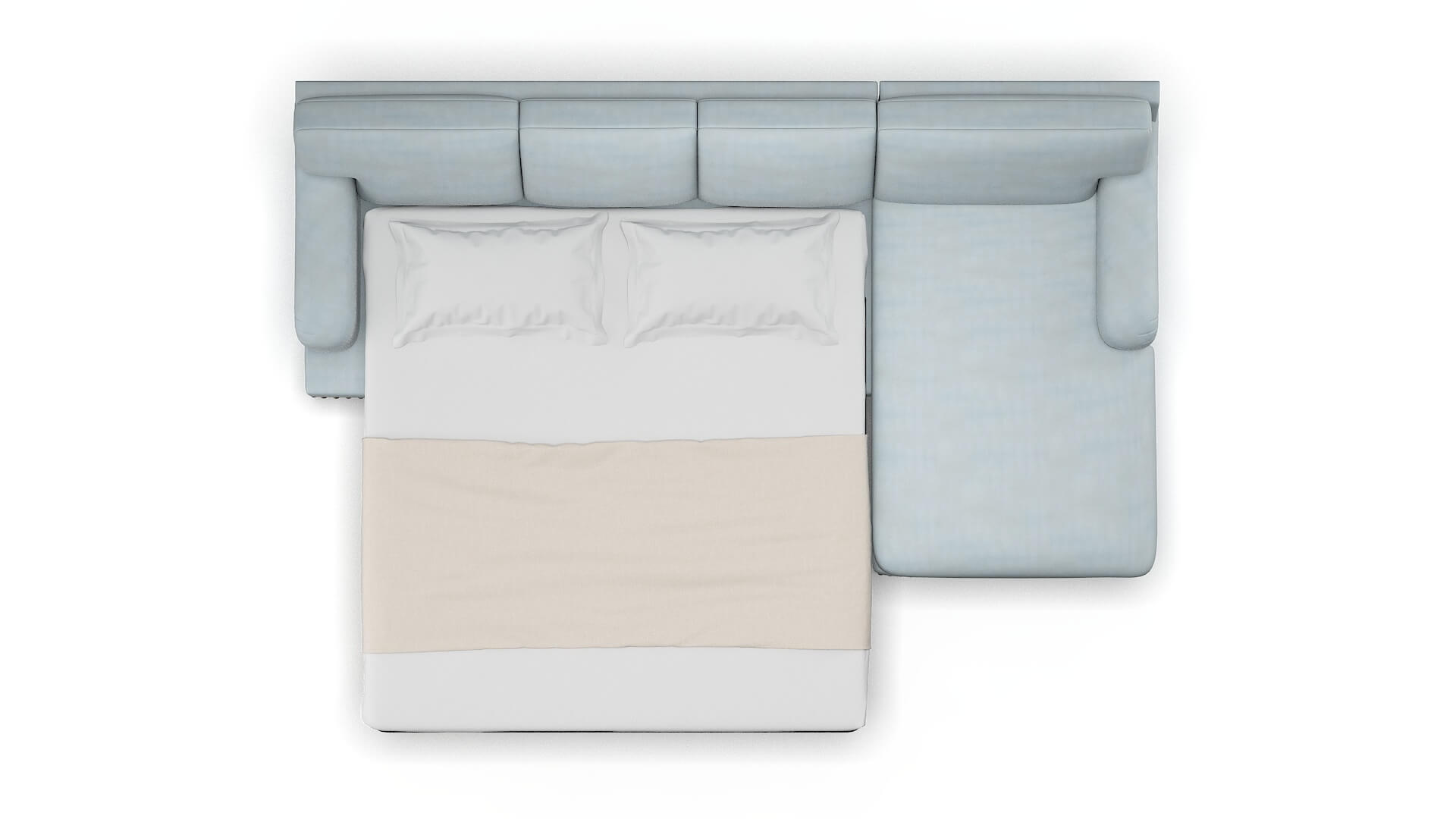 Brighton Hathaway Aqua Panel Sleeper Espresso legs 3