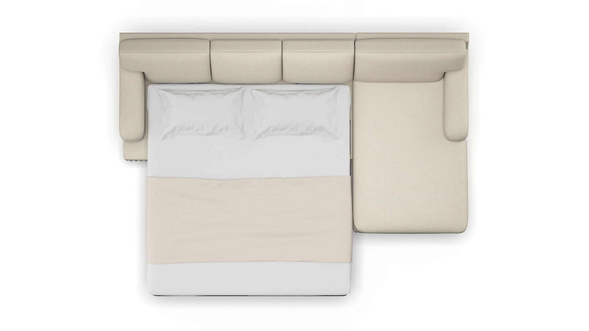 Brighton Keylargo Almond Panel Sleeper Espresso legs 3